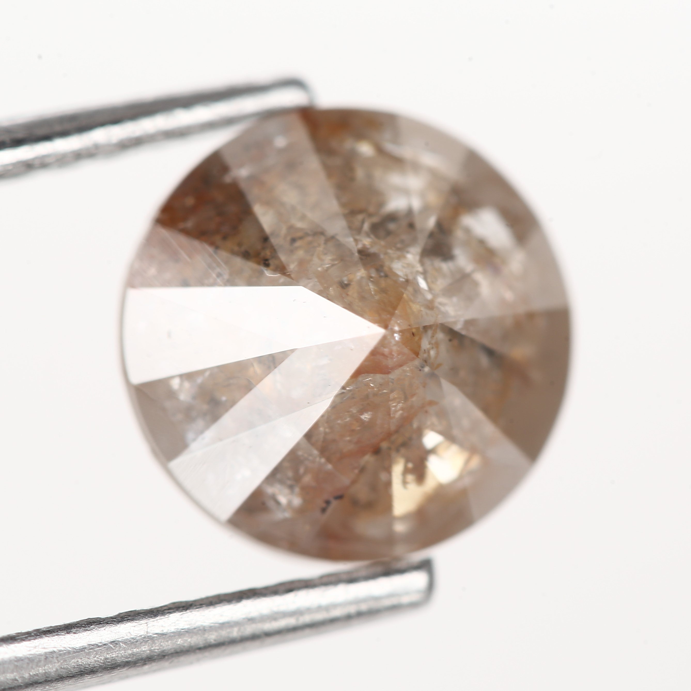 1.88 Carat Rustic Round Shape Salt and Pepper Diamond 7.5 MM