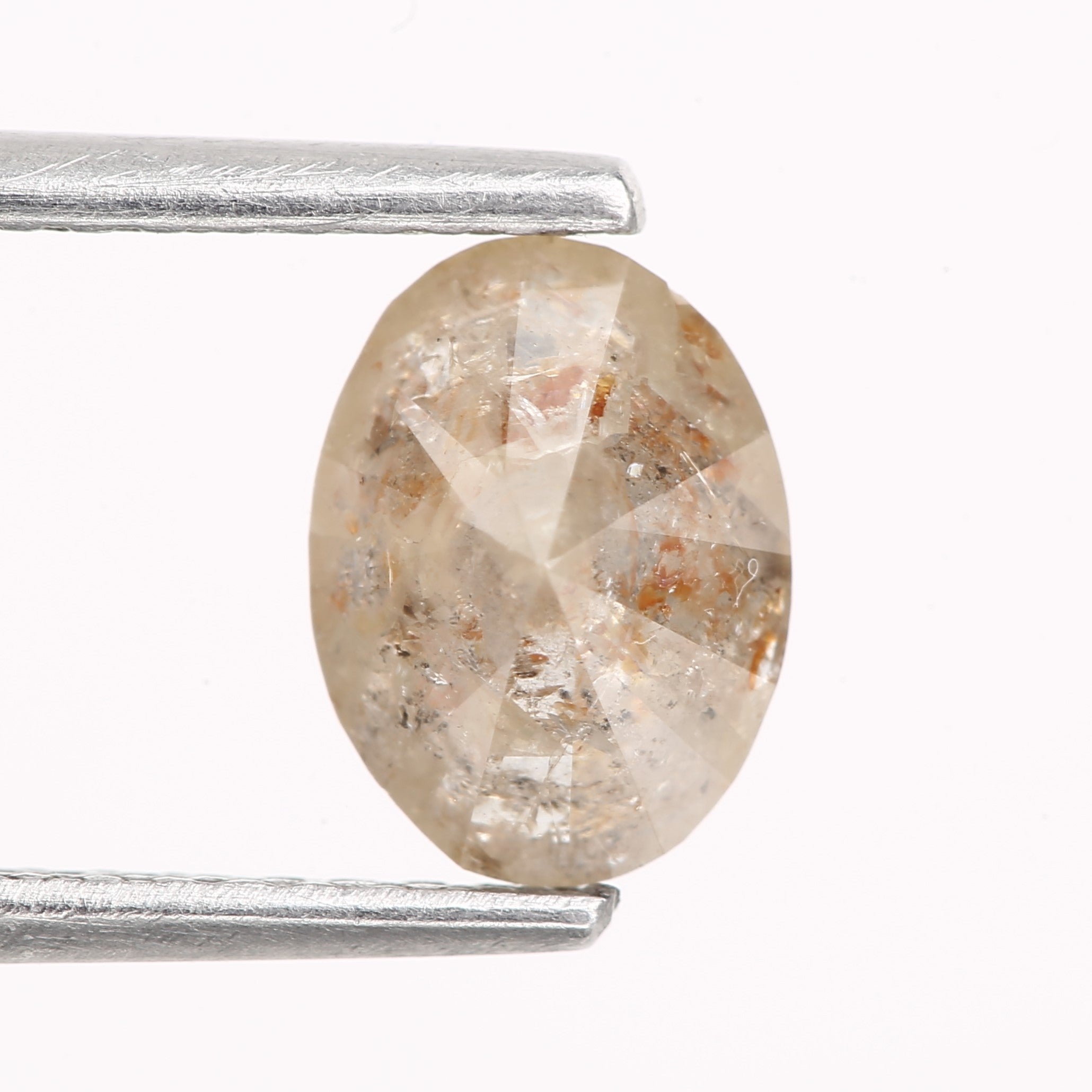 1.20 Carat Salt Pepper Orange Oval Cut Natural Diamond 7.30 MM