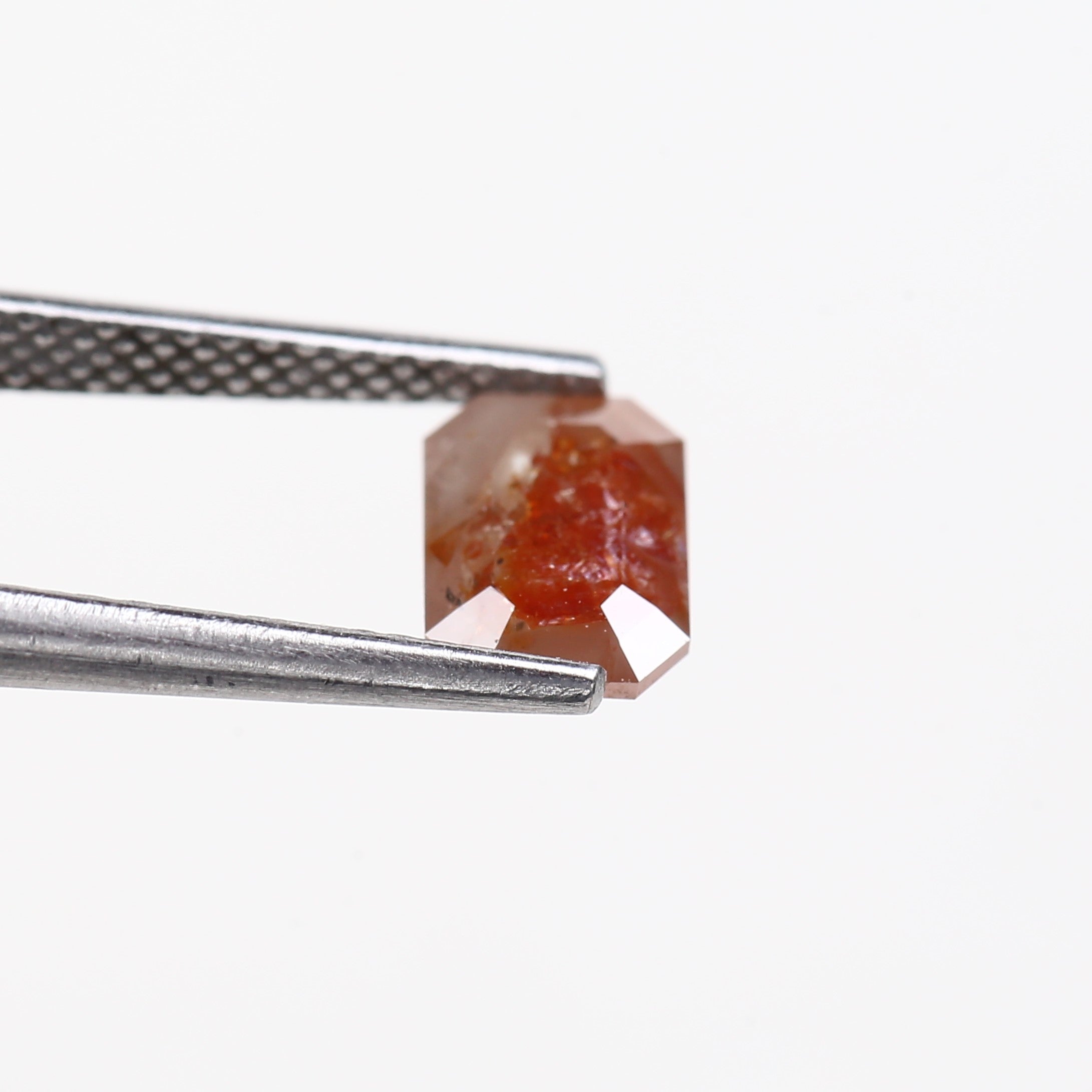 1.14 Carat Emerald Salt and Pepper Red Diamond 7.5 MM