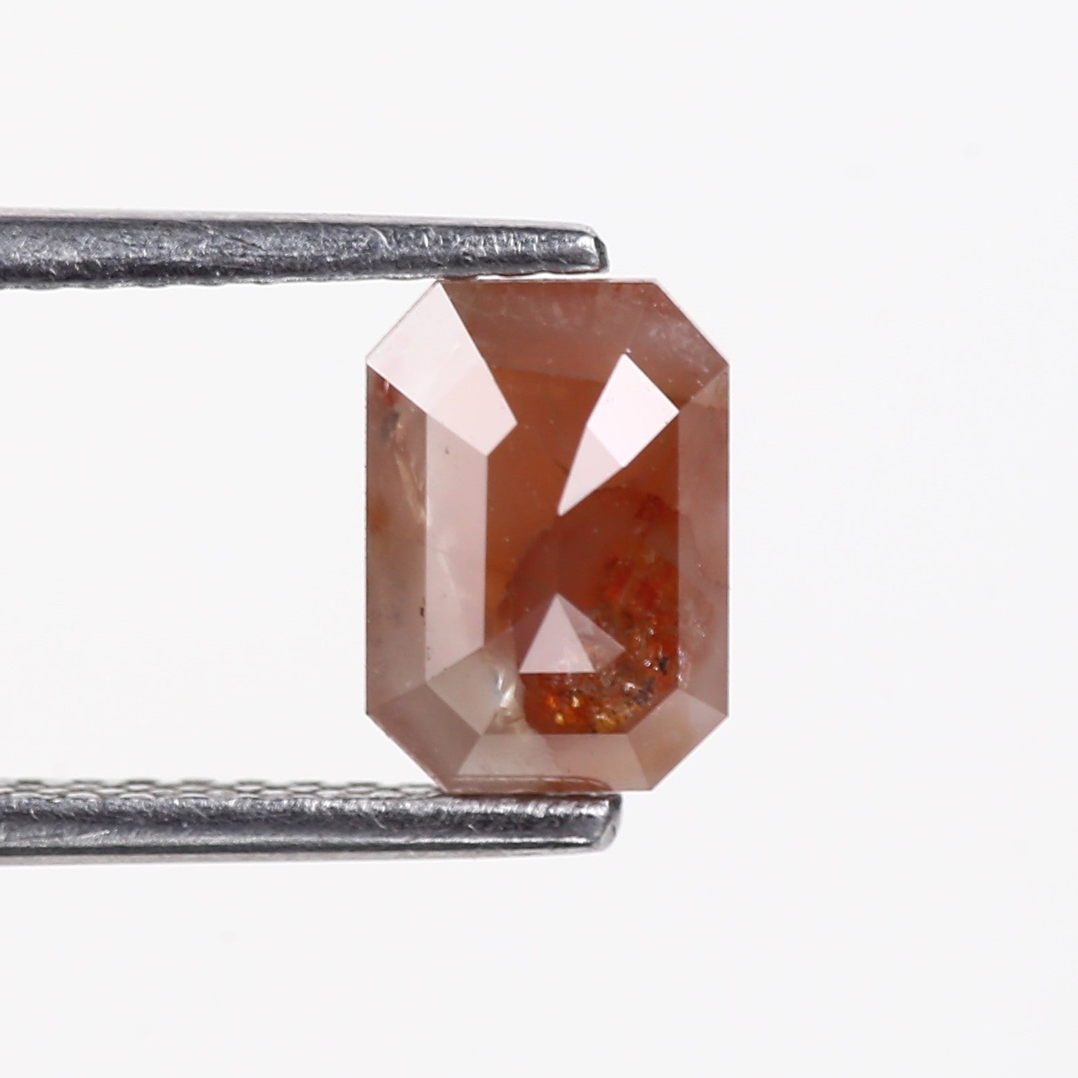 1.14 Carat Emerald Salt and Pepper Red Diamond 7.5 MM