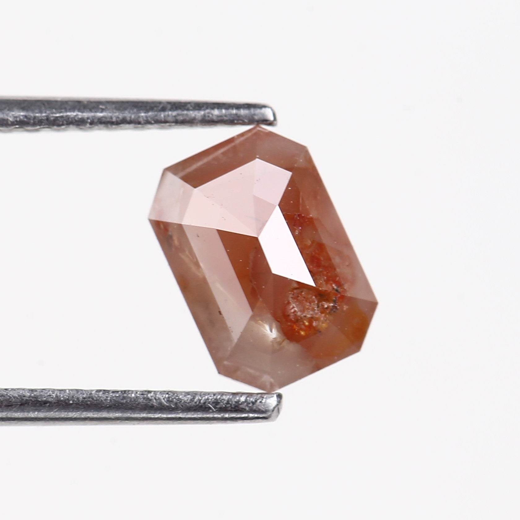 1.14 Carat Emerald Salt and Pepper Red Diamond 7.5 MM