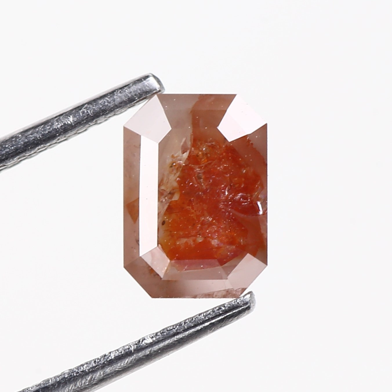 1.14 Carat Emerald Salt and Pepper Red Diamond 7.5 MM