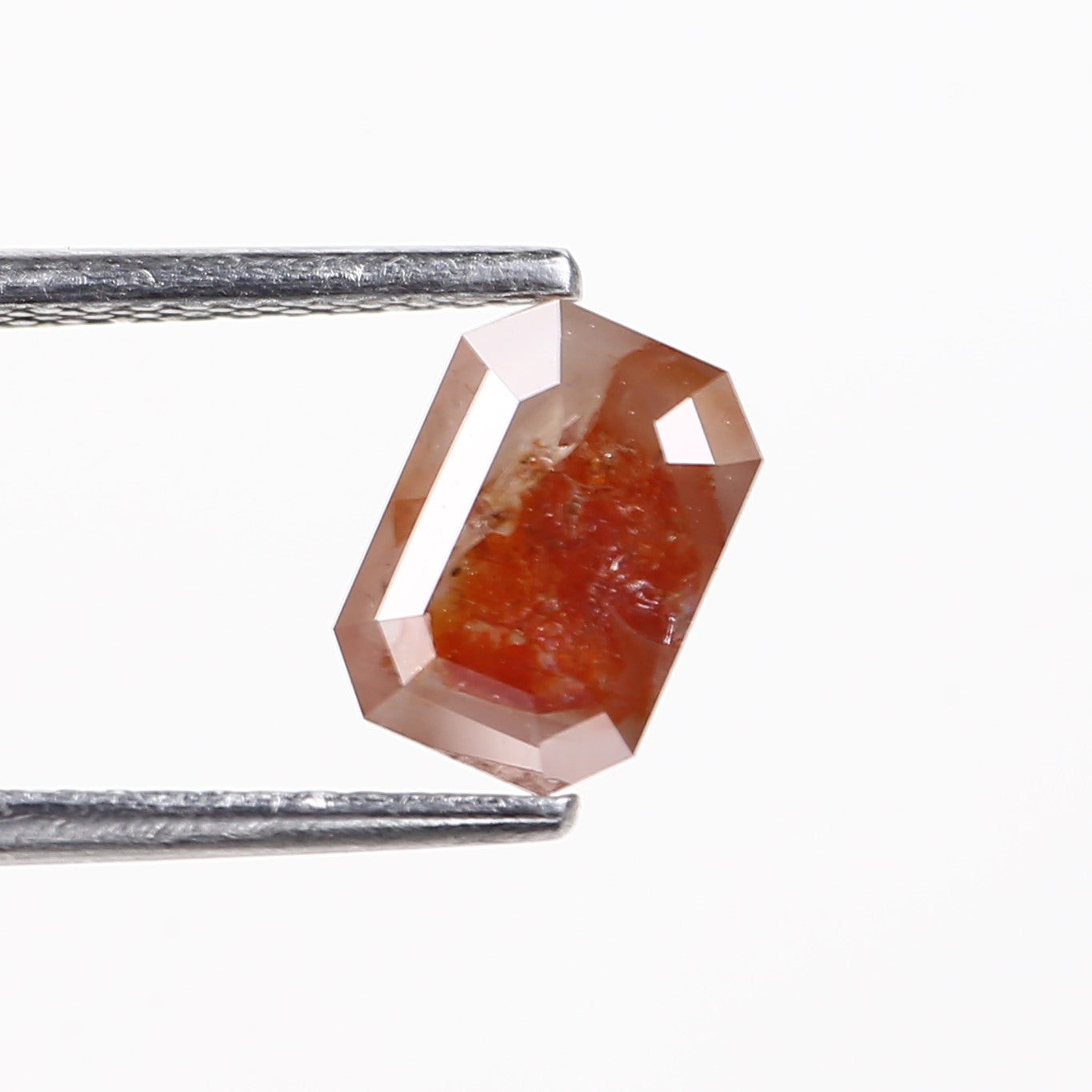 1.14 Carat Emerald Salt and Pepper Red Diamond 7.5 MM