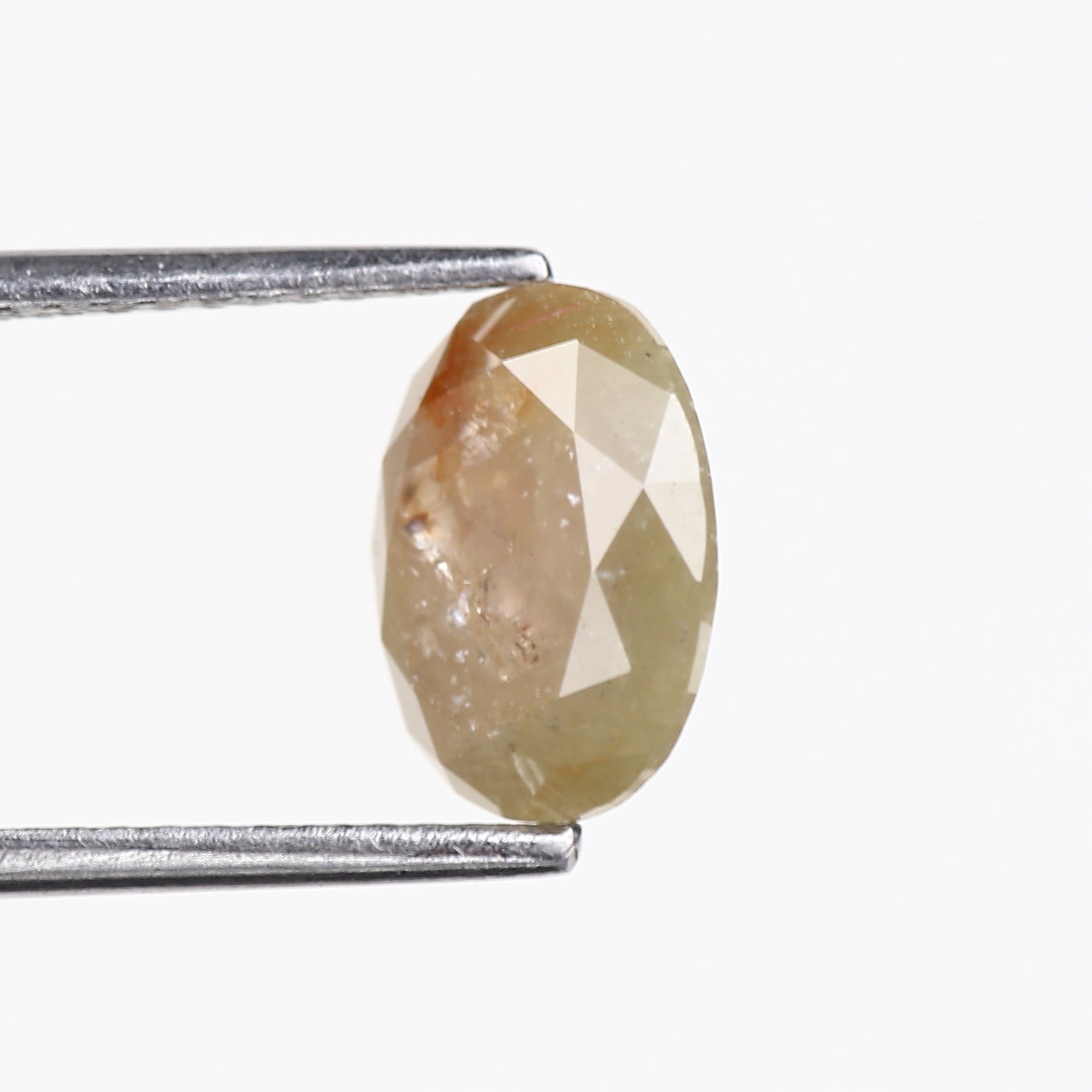 1.69 Carat Natural Yellow Oval Cut Salt and Pepper Diamond 9.15 MM