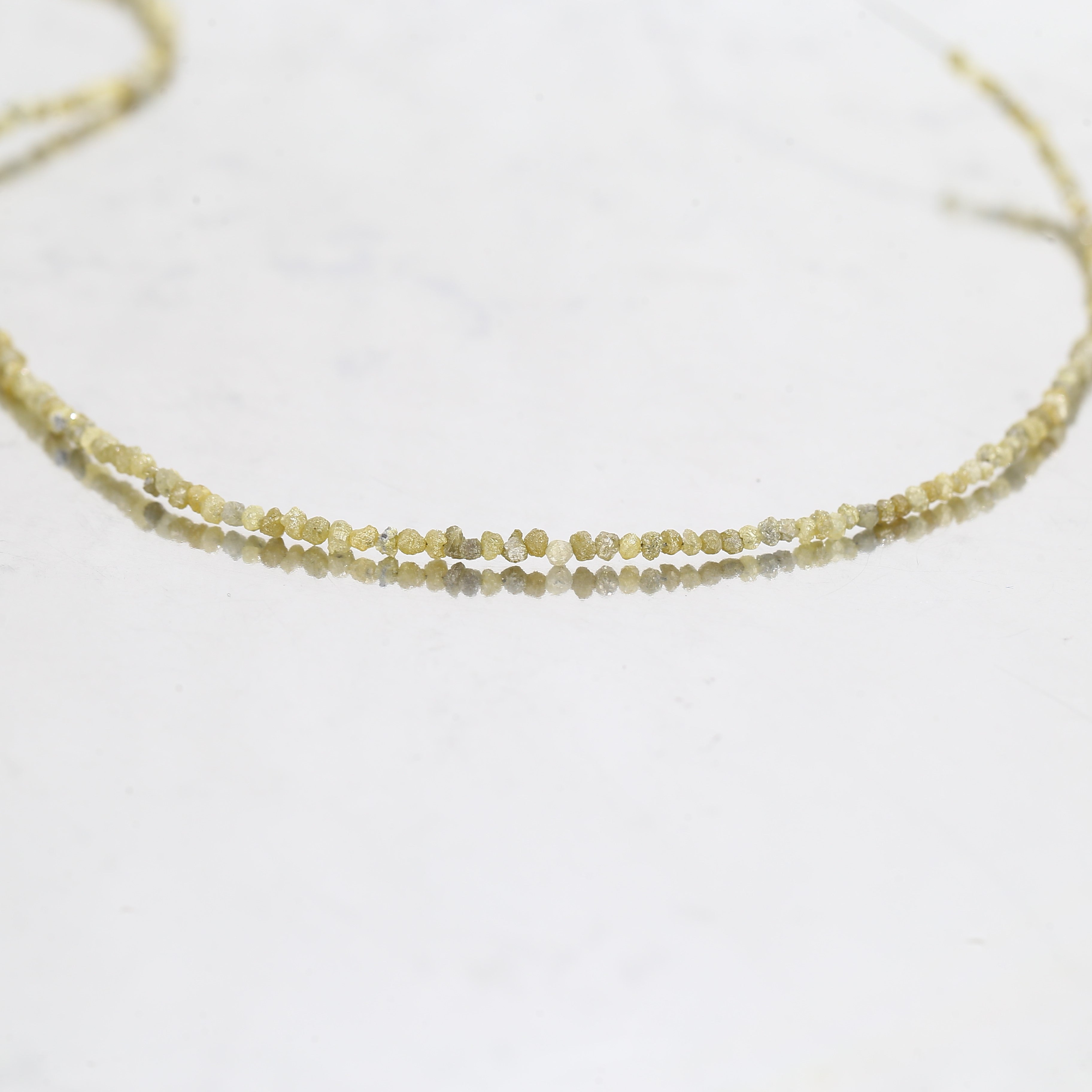 15 Carat Natural Beads Strand Uncut Yellow Loose Diamond for Jewelry Making