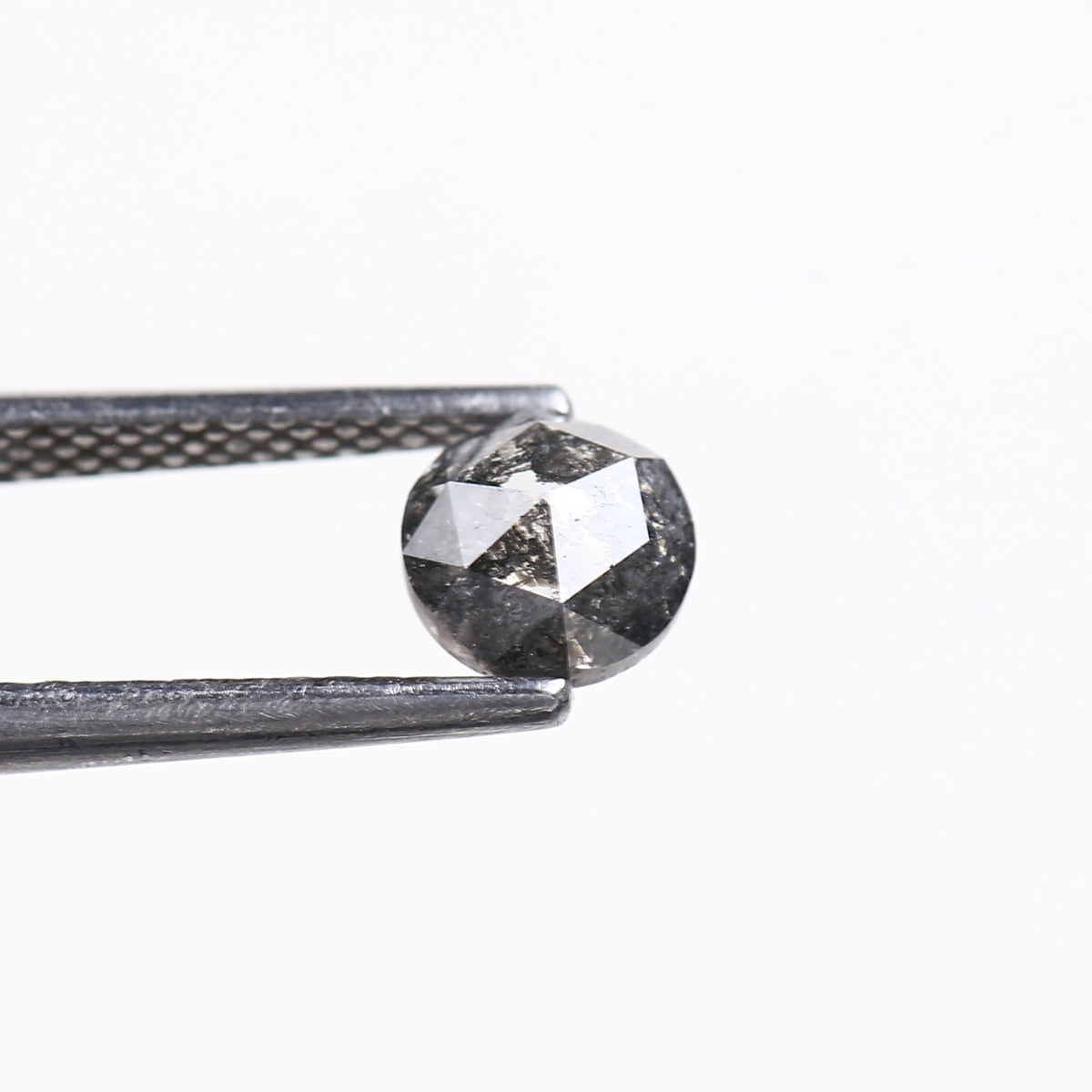 0.70 Carat Round Gray Rosecut Salt and Pepper Diamond 5.40 MM