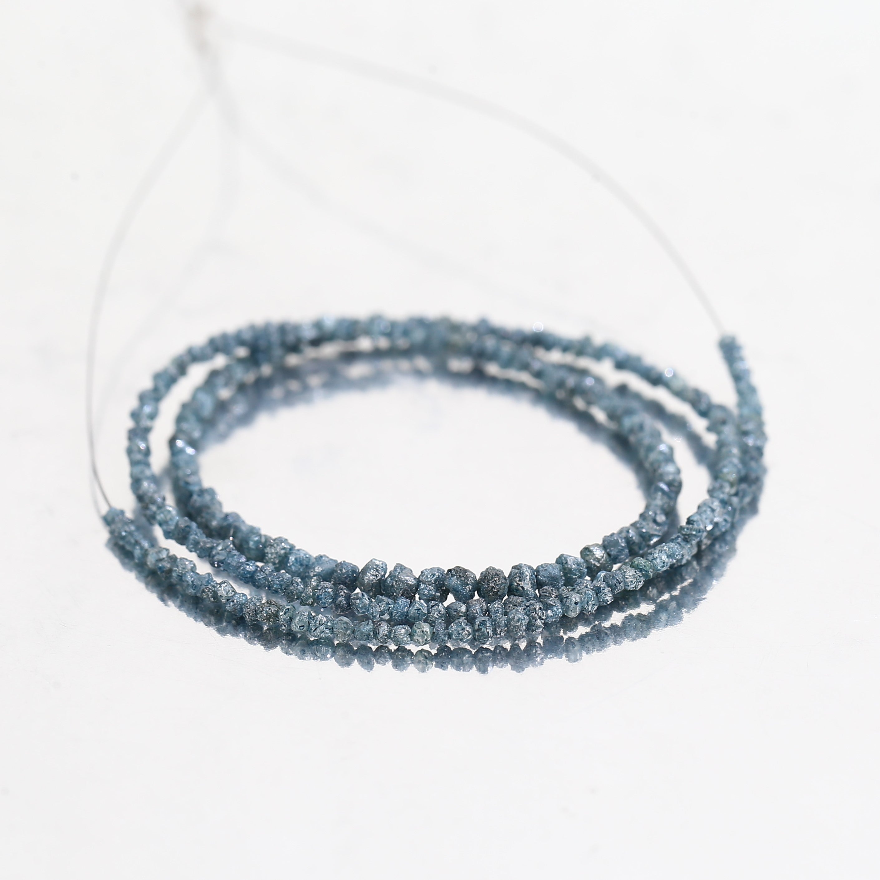 15 Carat Natural Rough Uncut Diamonds Blue Beads 1.30-2 MM