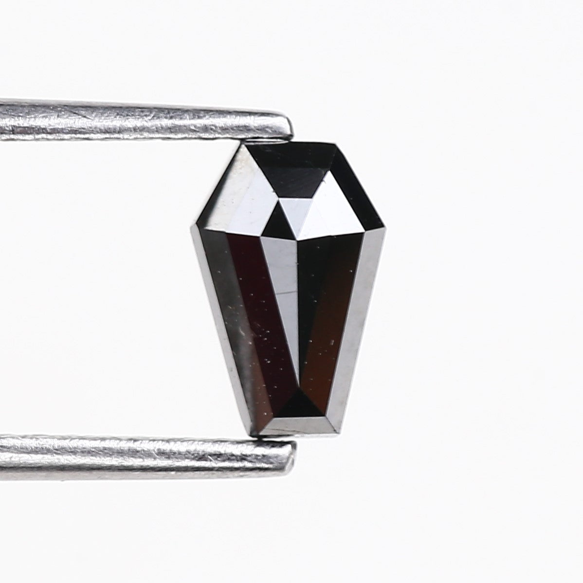 0.70 Carat Coffin Cut Black Loose Diamond 7.20 MM