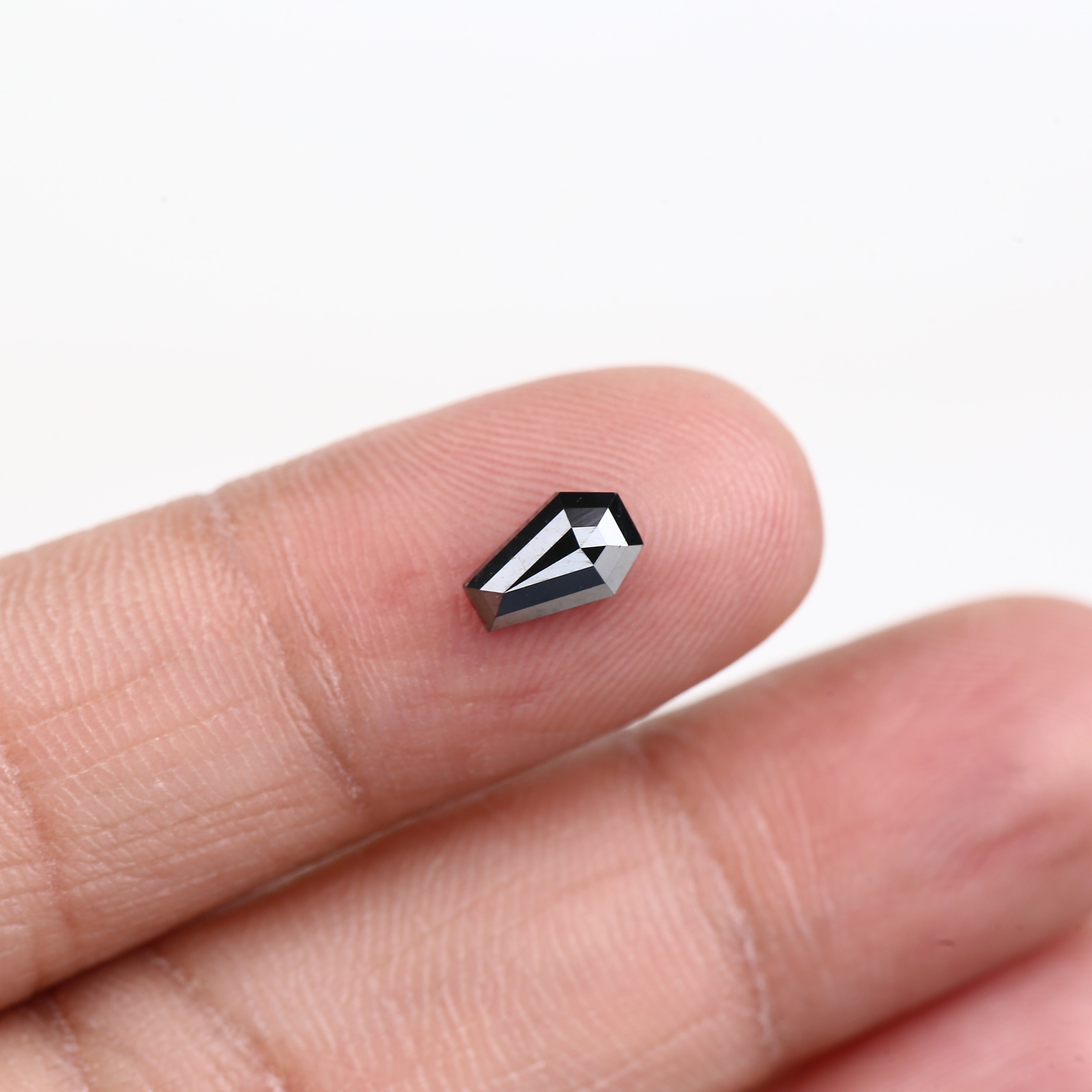 0.70 Carat Coffin Cut Black Loose Diamond 7.20 MM