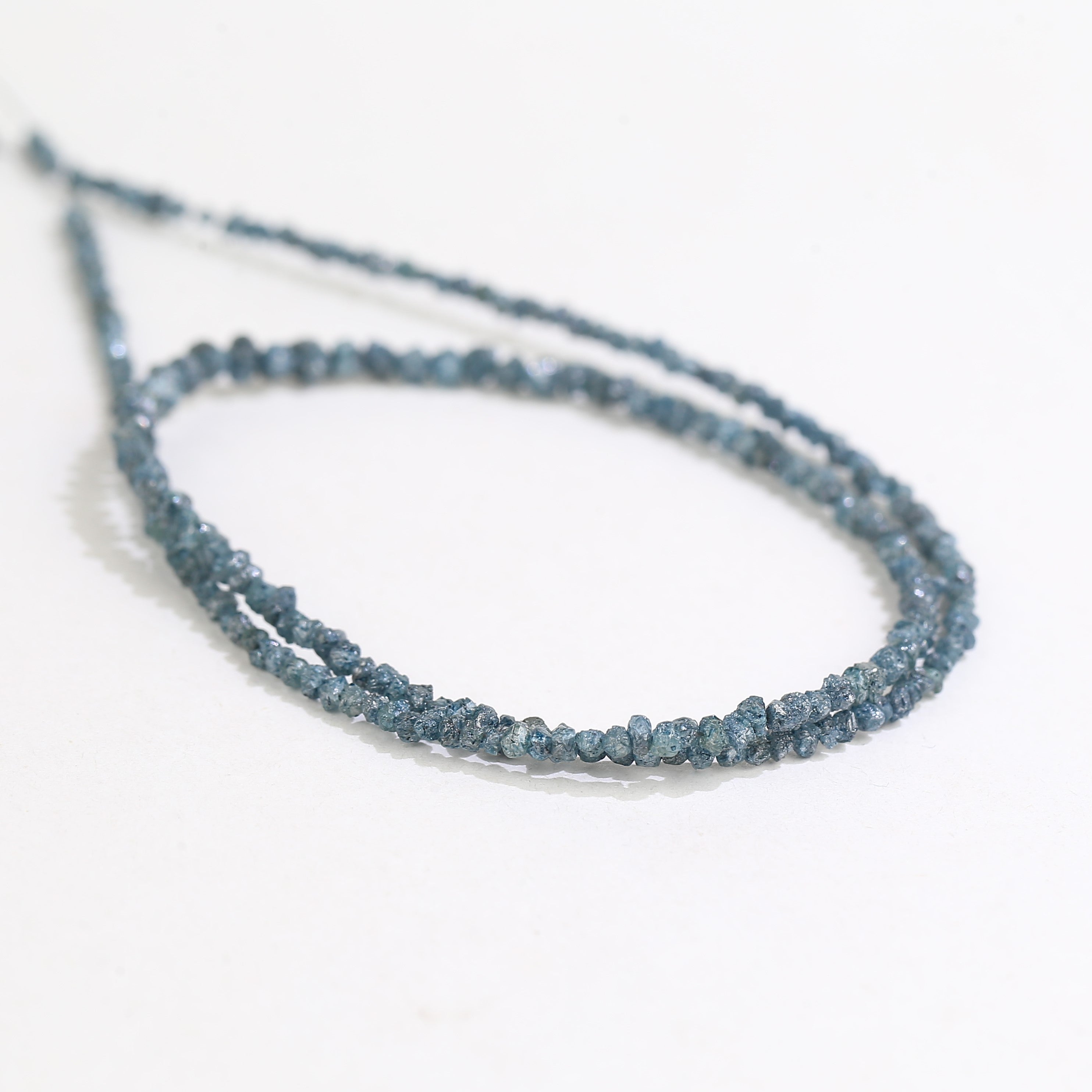 15 inch Natural Blue Rough Diamond Beads 1.30-2 MM