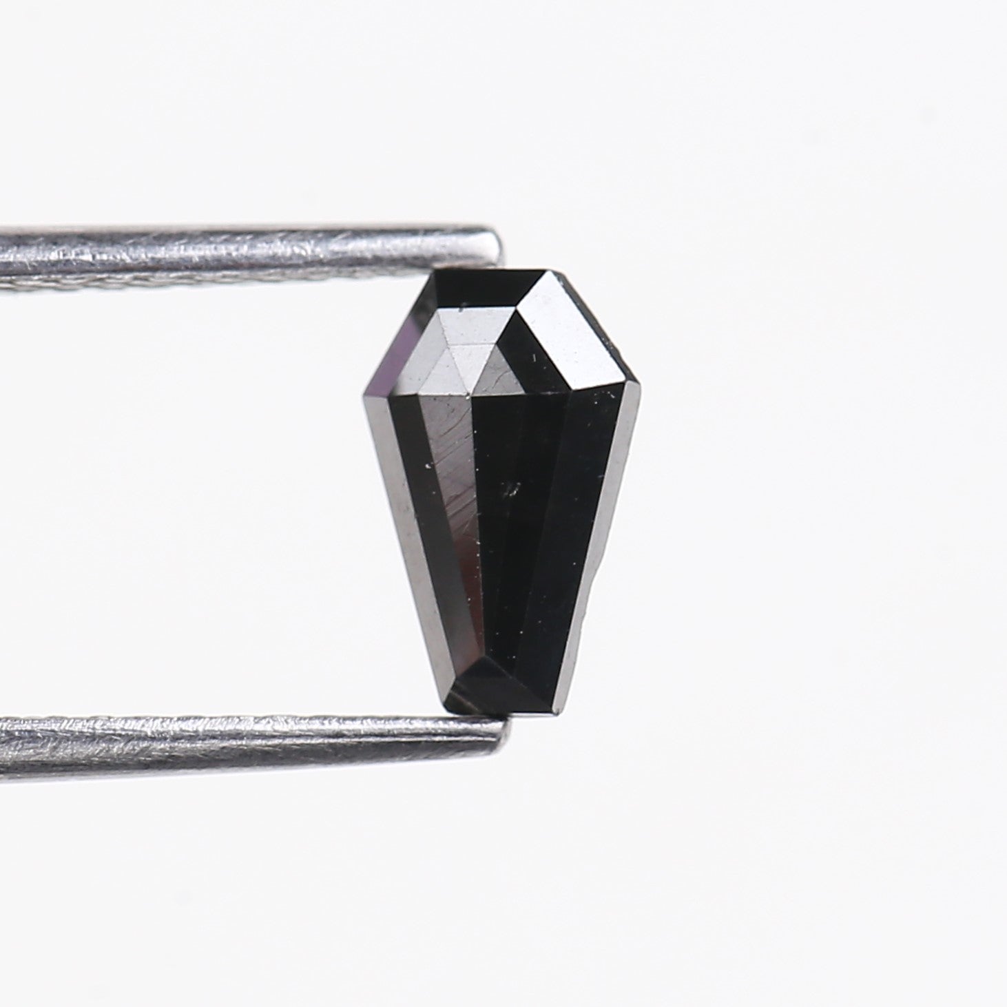 0.69 Carat Natural Coffin Black Diamond 8 MM