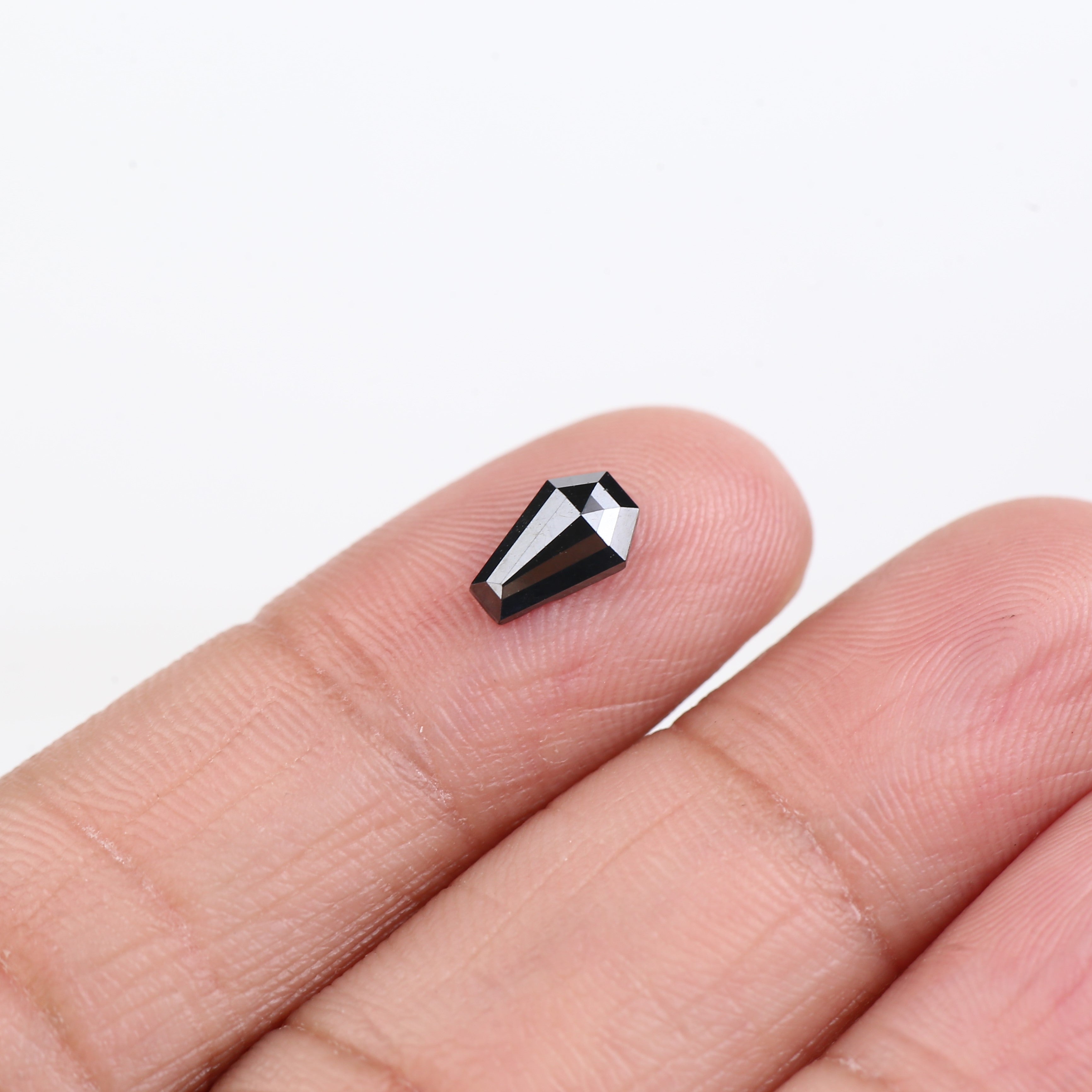 0.69 Carat Natural Coffin Black Diamond 8 MM