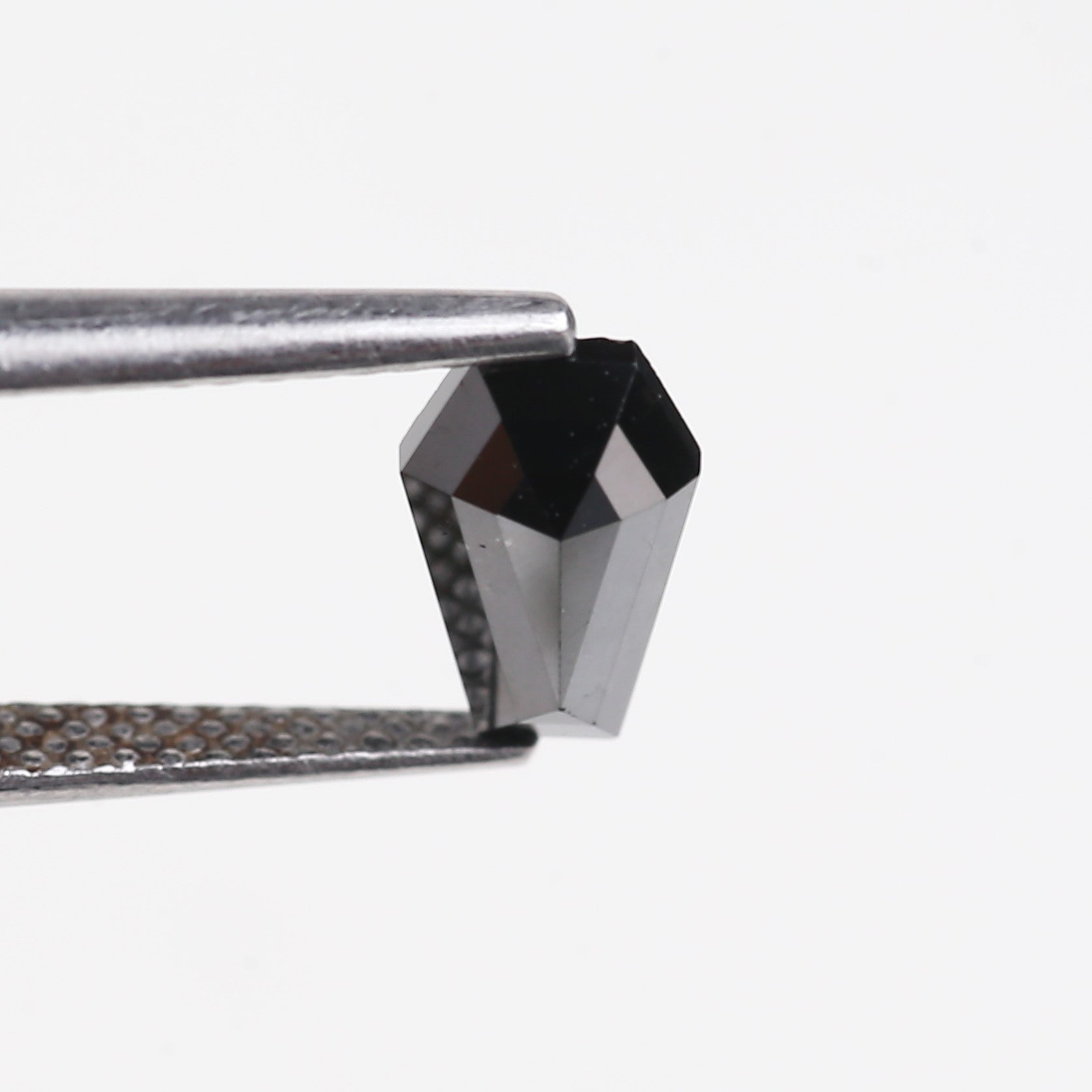 0.85 Carat Natural Coffin Cut Black Diamond 8 MM