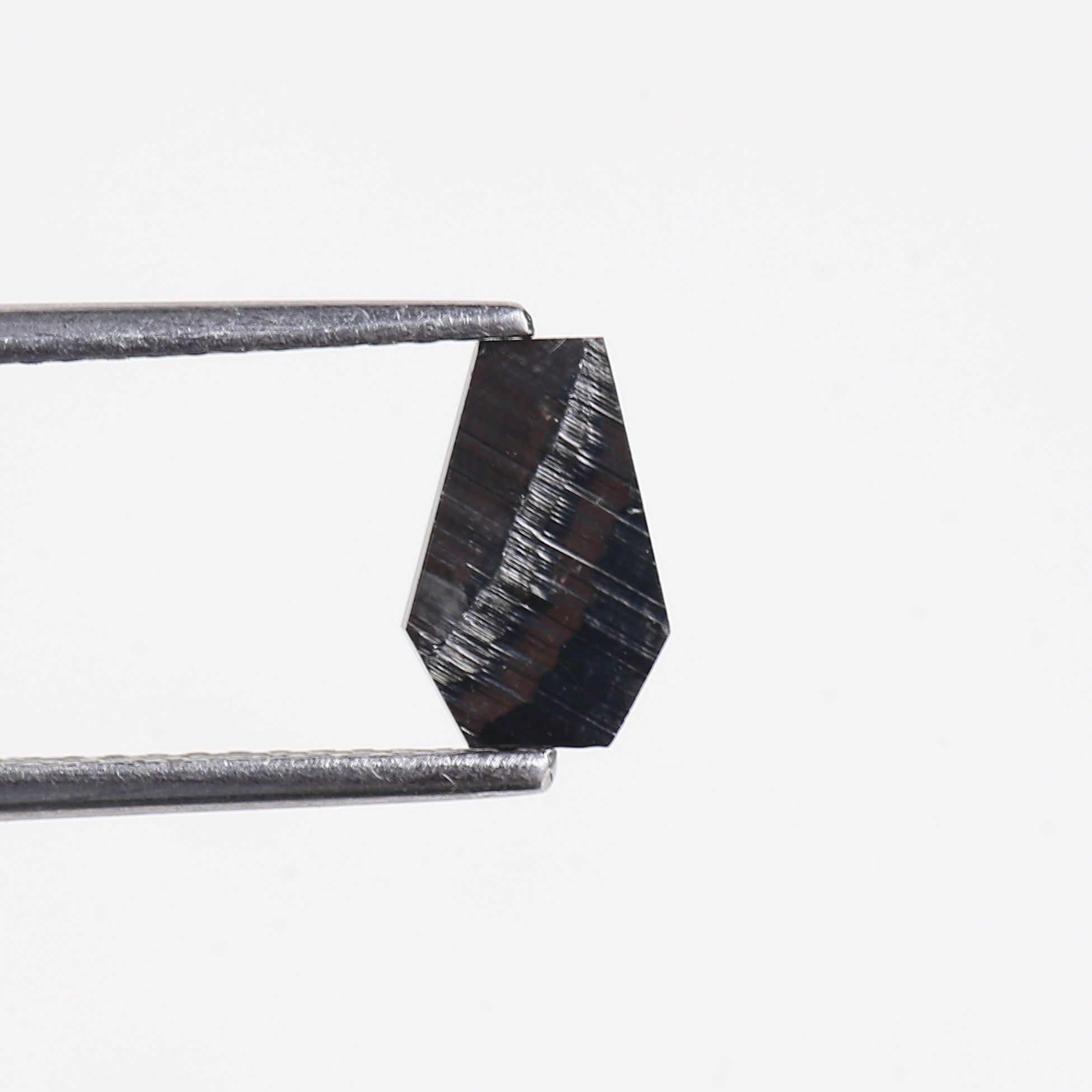 0.85 Carat Natural Coffin Cut Black Diamond 8 MM