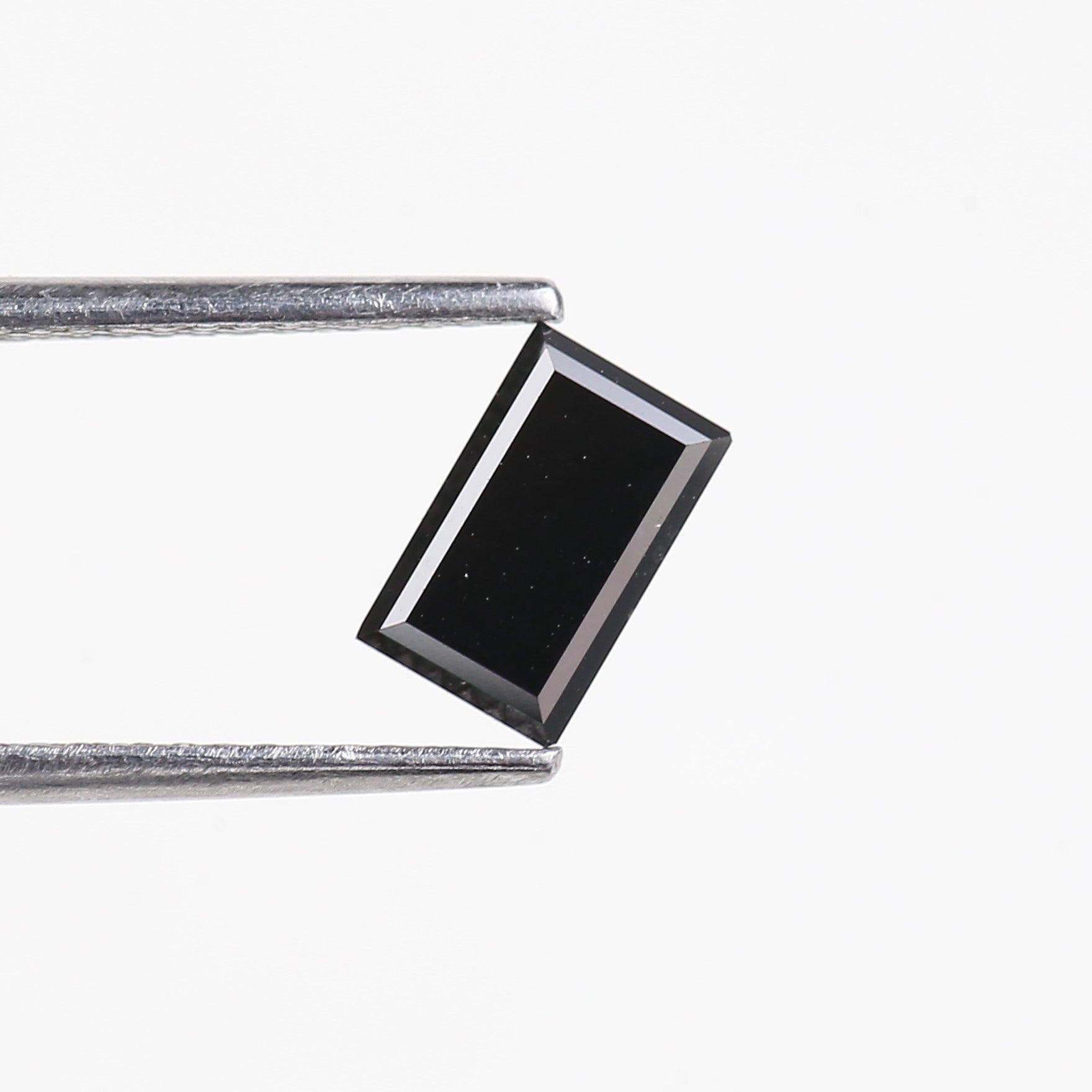 0.92 Carat Baguette Cut Black Loose Diamond 7.20 MM