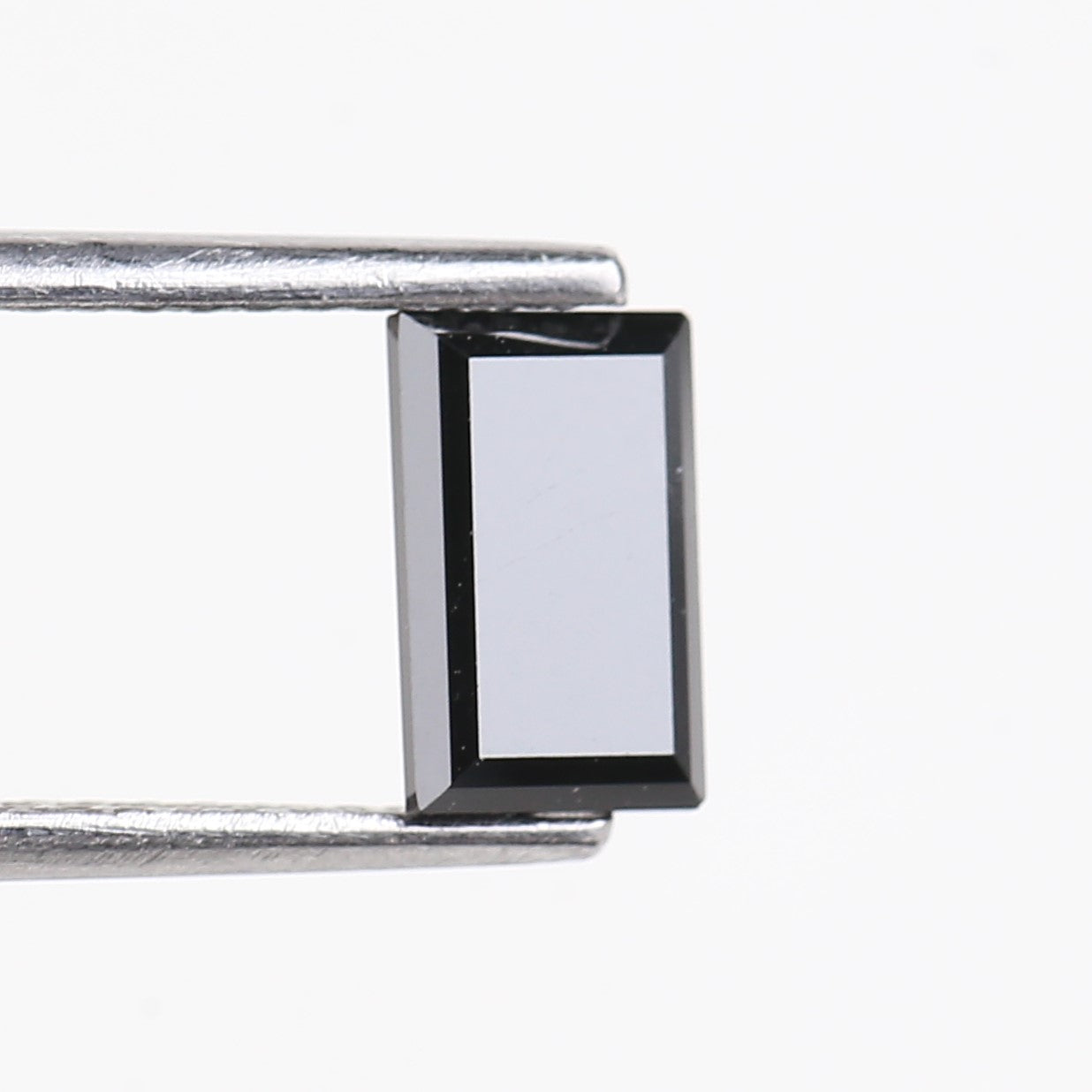 0.92 Carat Baguette Cut Black Loose Diamond 7.20 MM