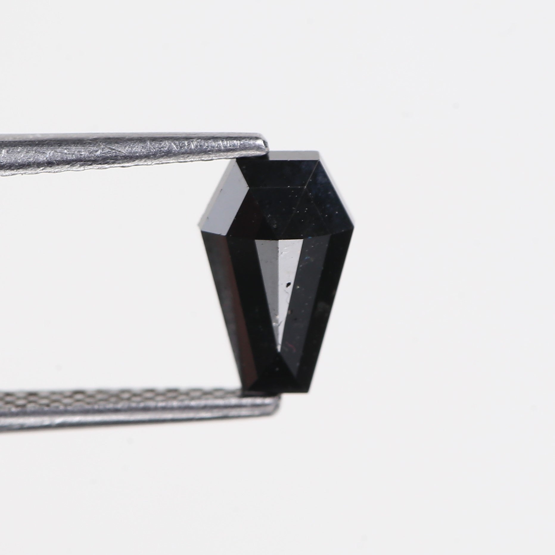 0.98 Carat Natural Coffin Cut Black Diamond 8.5 MM