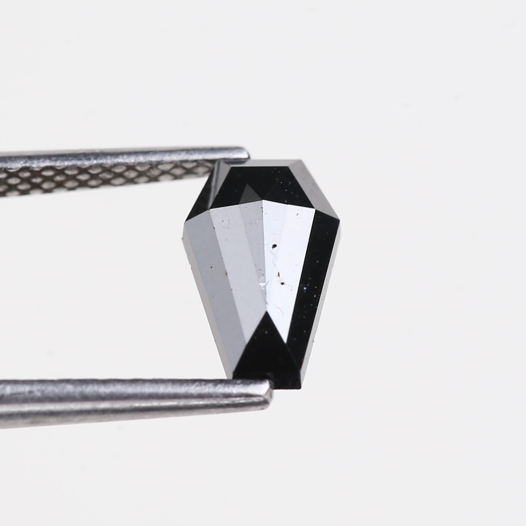 0.98 Carat Natural Coffin Cut Black Diamond 8.5 MM