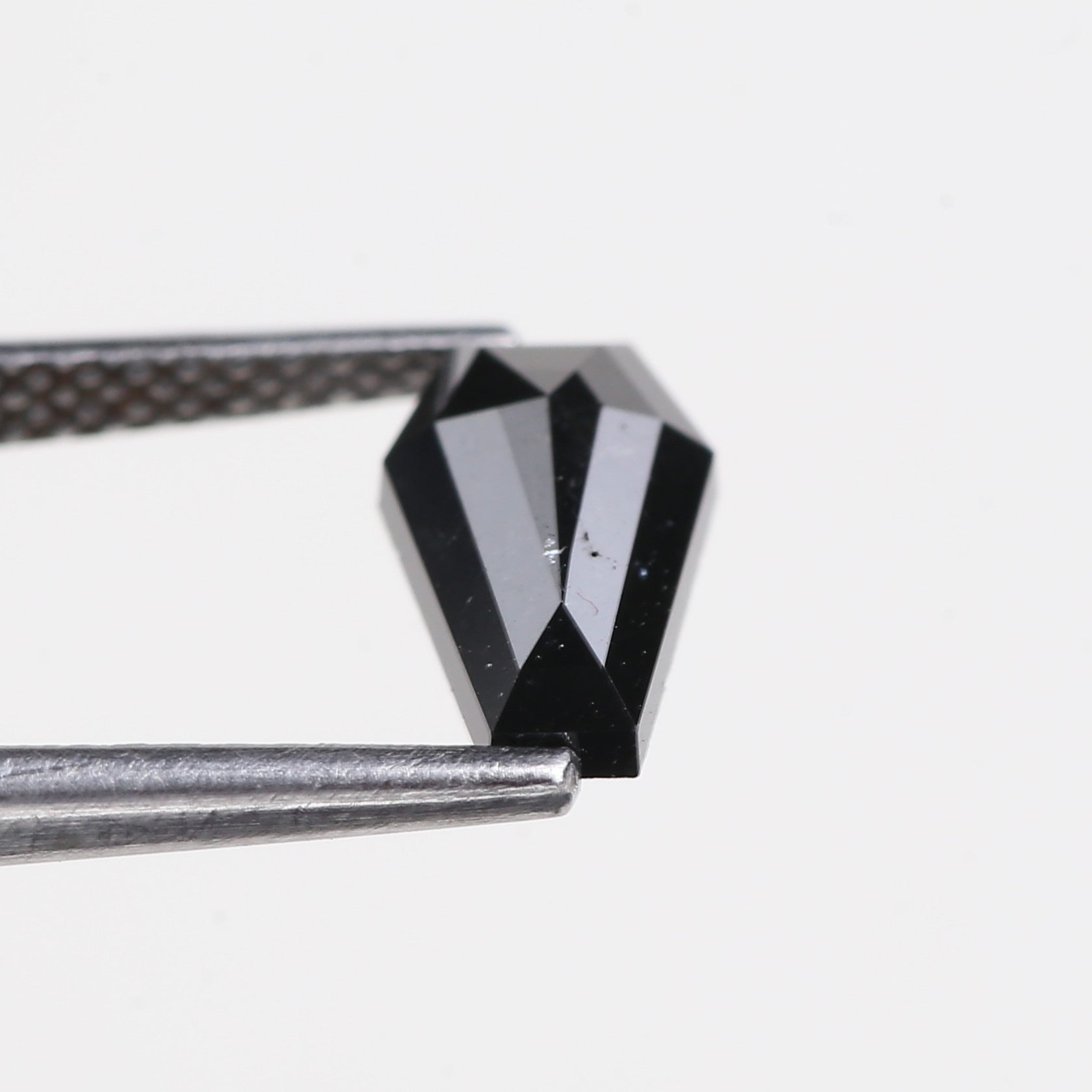0.98 Carat Natural Coffin Cut Black Diamond 8.5 MM