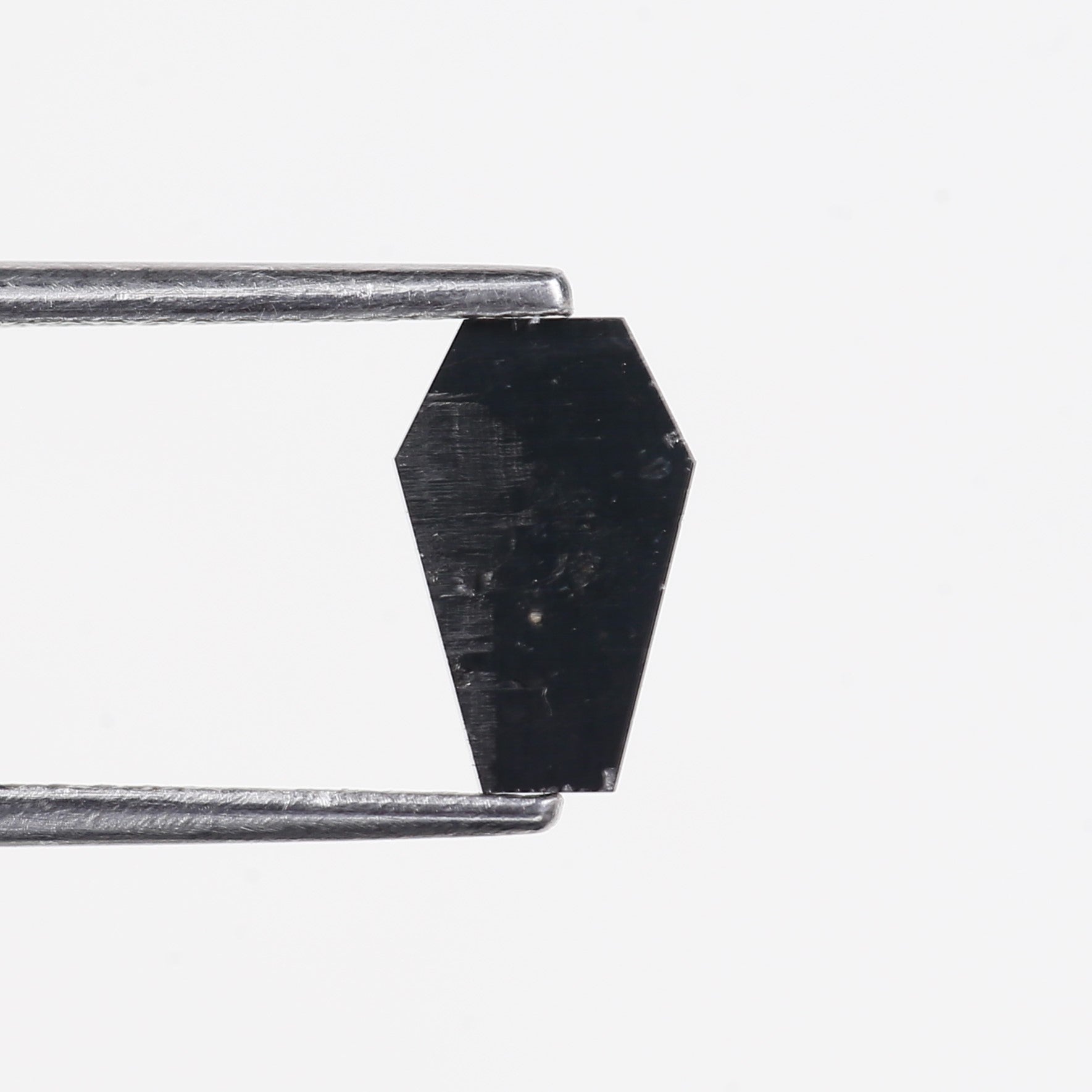 0.98 Carat Natural Coffin Cut Black Diamond 8.5 MM
