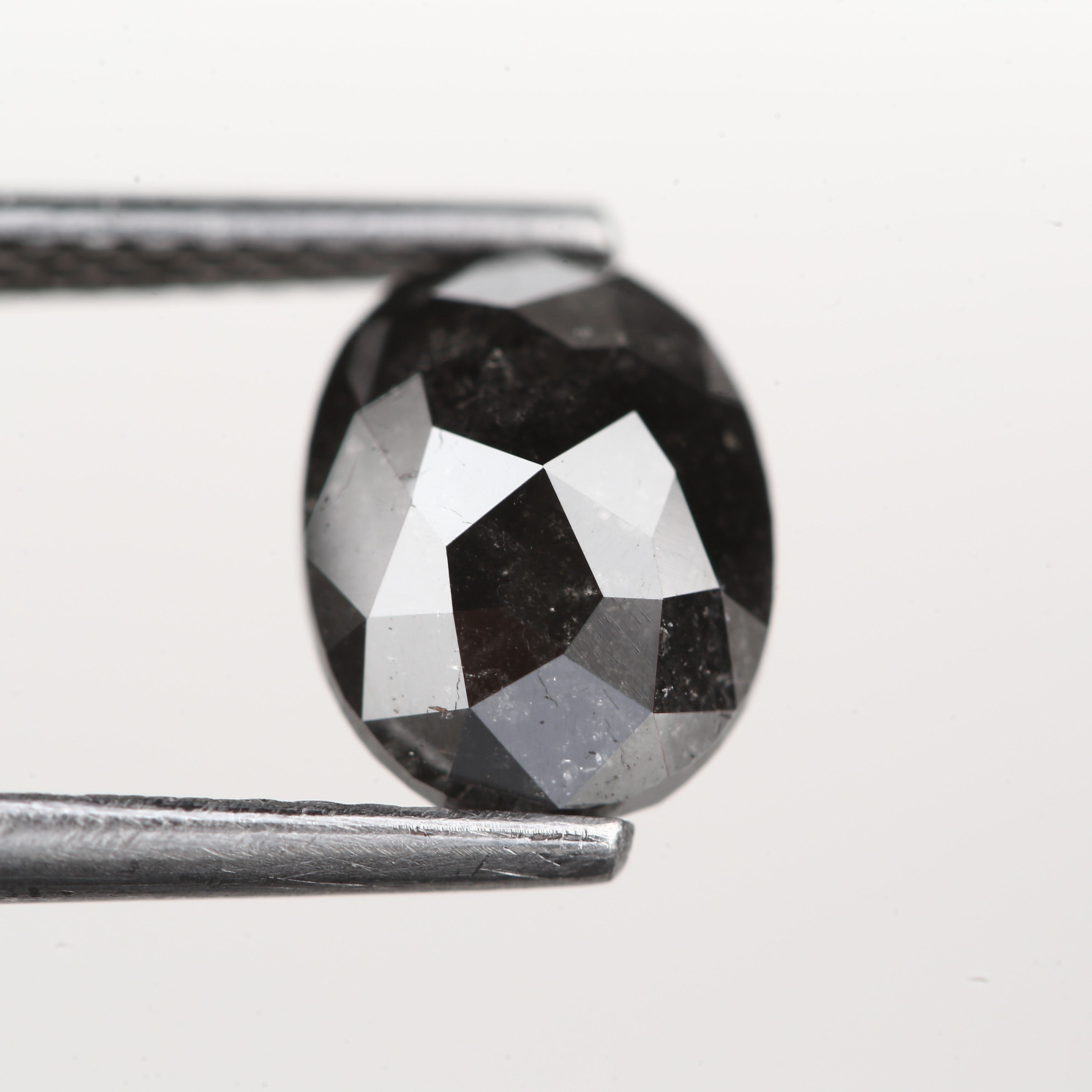 1.69 Carat Oval Cut Loose Diamond Salt And Pepper 8.10 MM