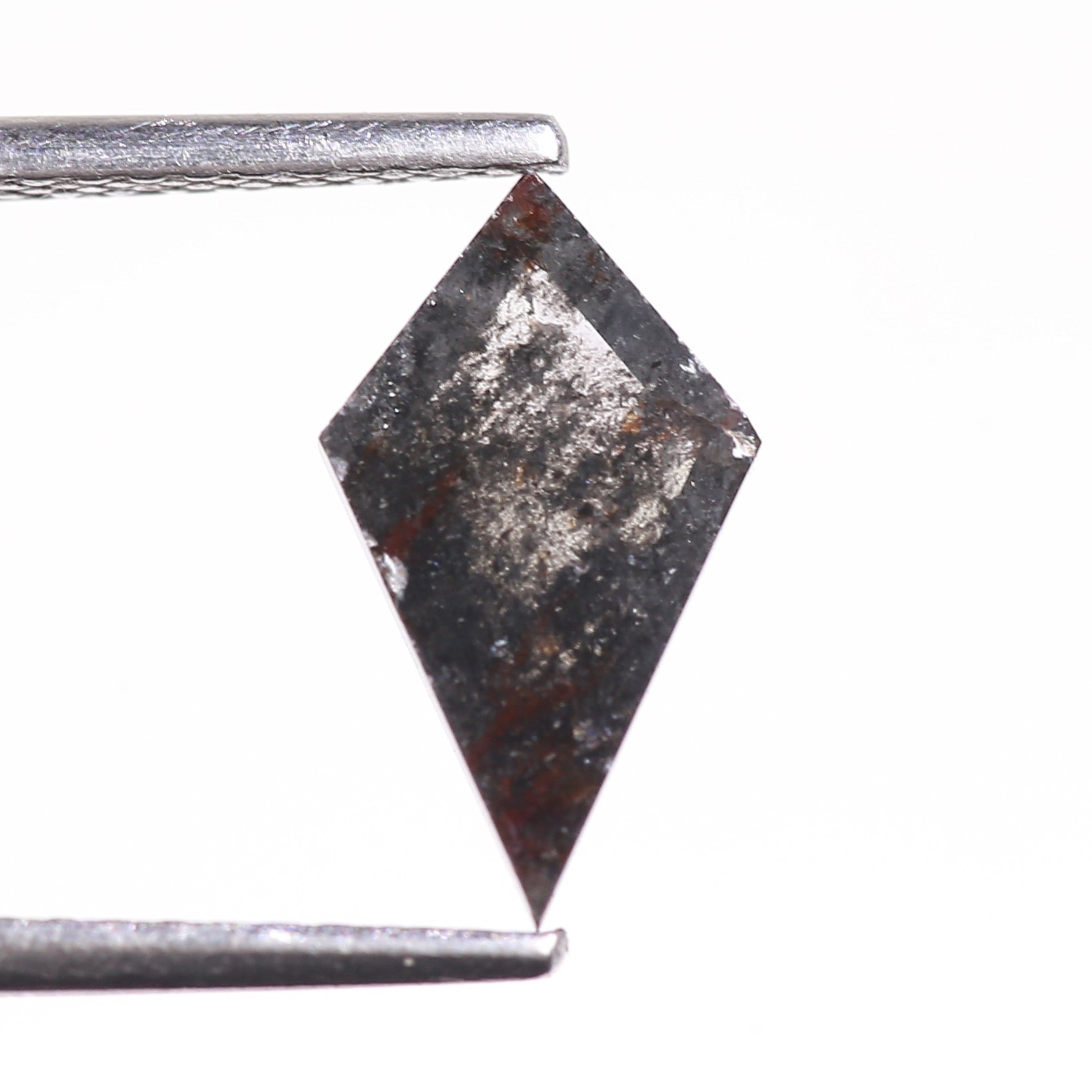 0.97 Carat Natural Salt And Pepper Kite Cut Grey Black Diamond 11.21 MM