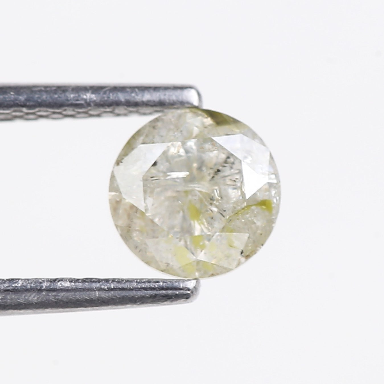 0.72 Carat Natural Grey Round Salt and Pepper Icy Diamond 5.38 MM
