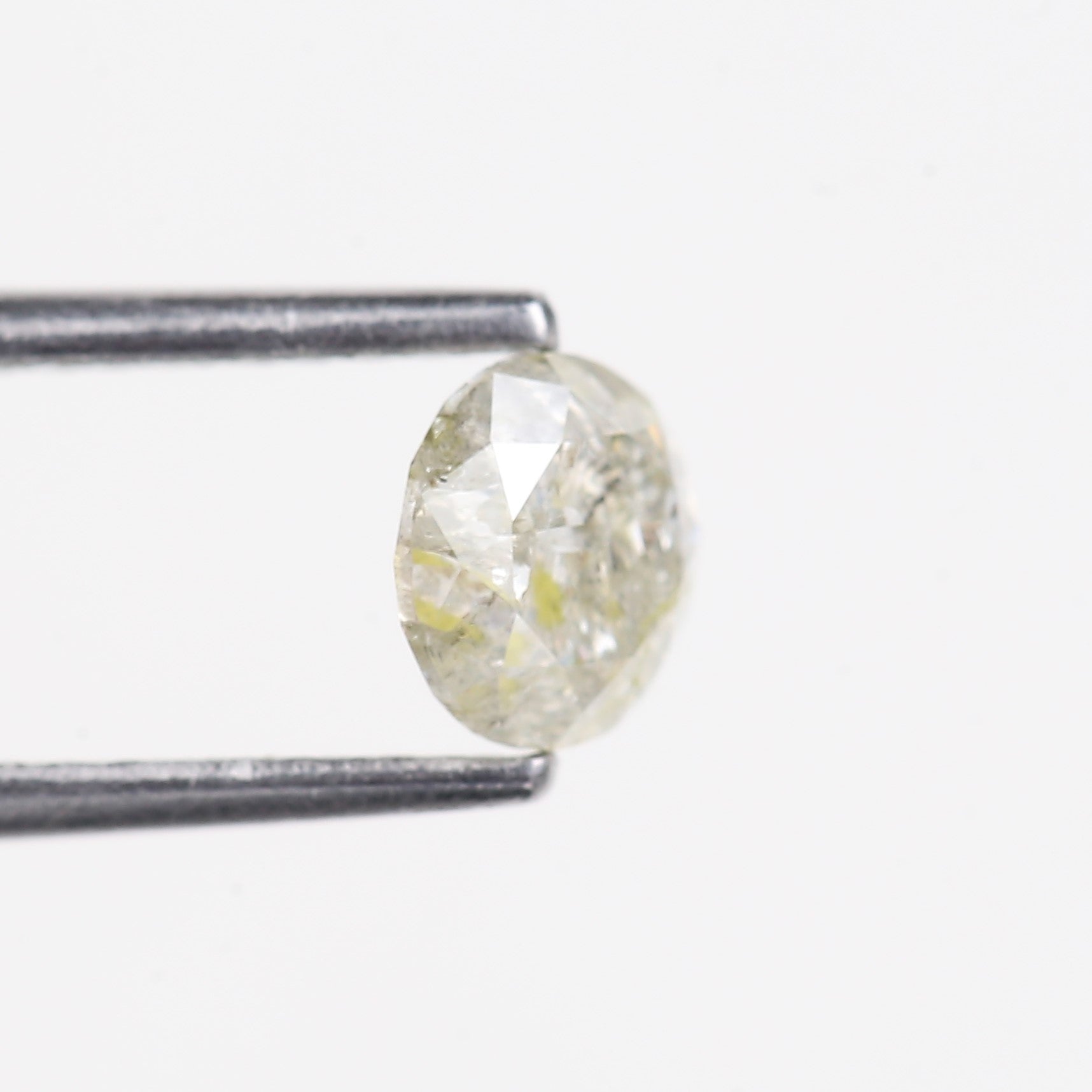 0.72 Carat Natural Grey Round Salt and Pepper Icy Diamond 5.38 MM