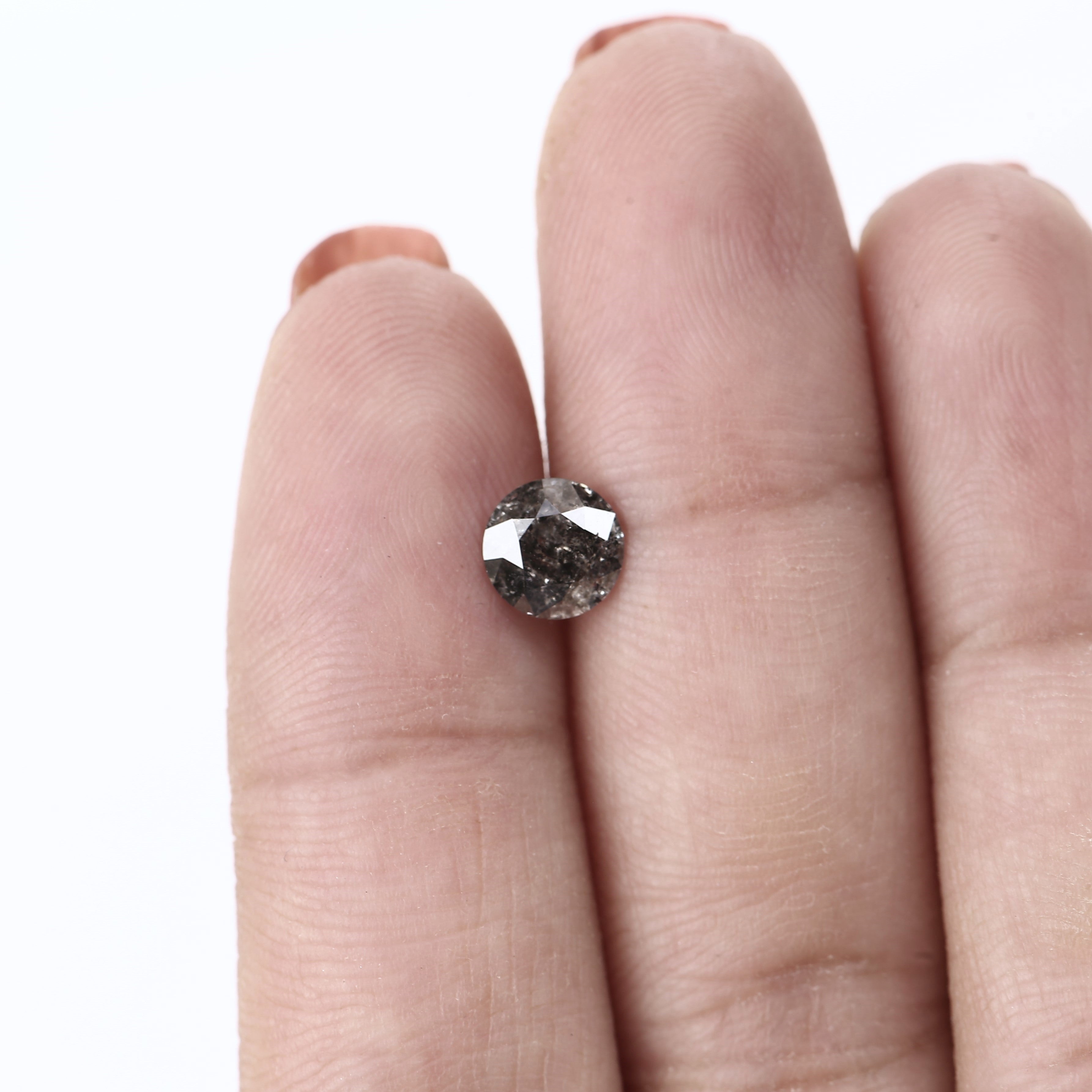 0.94ct Celestial Black Natural Loose Diamond 6.3 MM