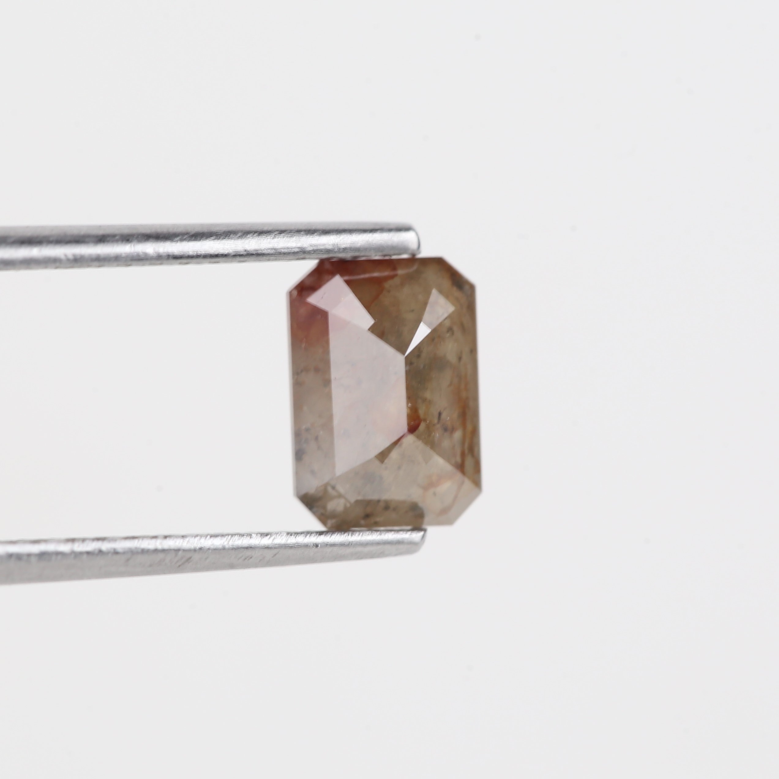 1 Carat Salt And Pepper Diamond Emerald Cut Natural 7.07 MM