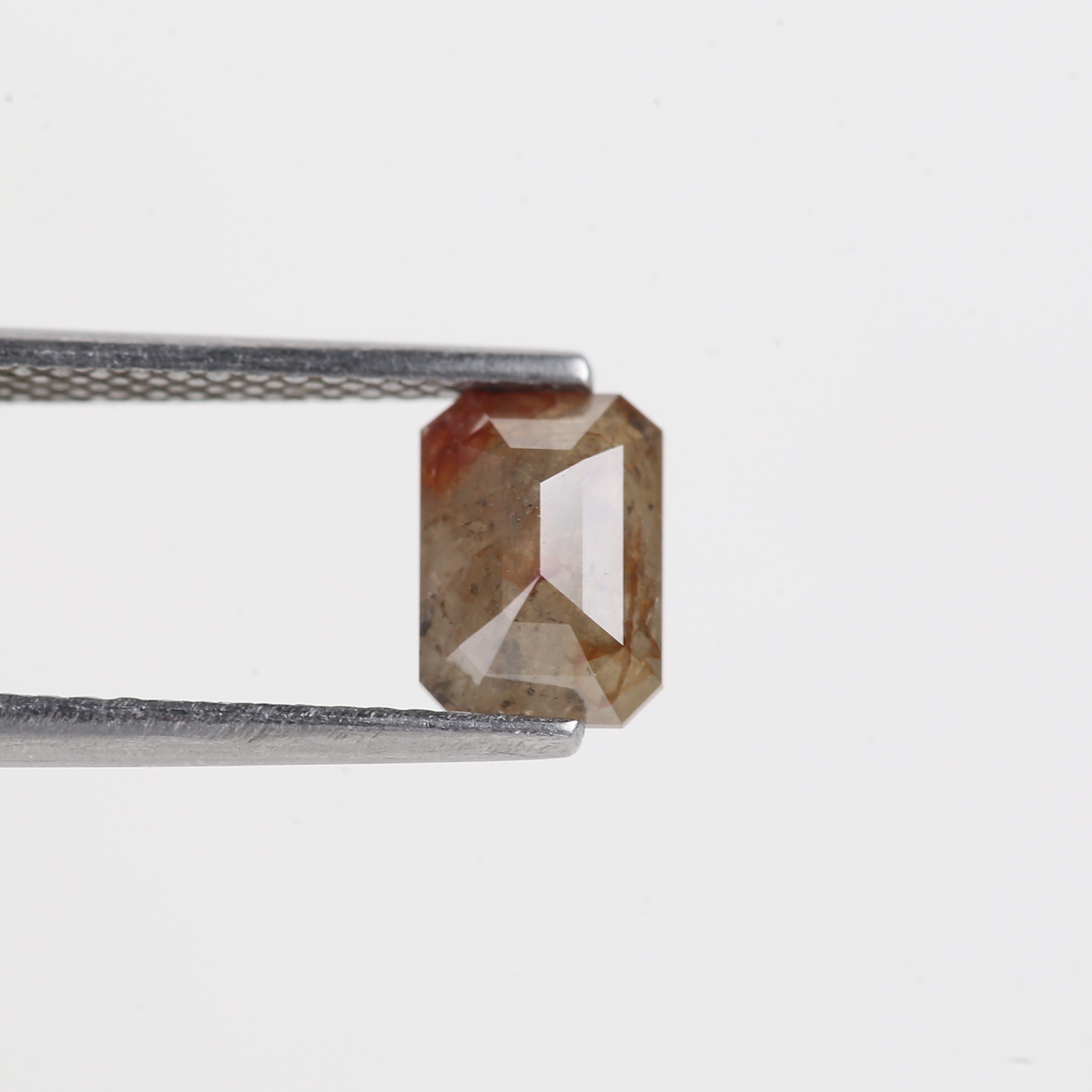 1 Carat Salt And Pepper Diamond Emerald Cut Natural 7.07 MM