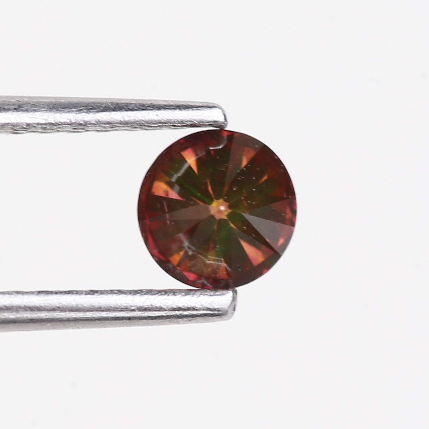 0.32 Carat Natural Fancy Pink Red Salt and Pepper Diamond 4.4 MM