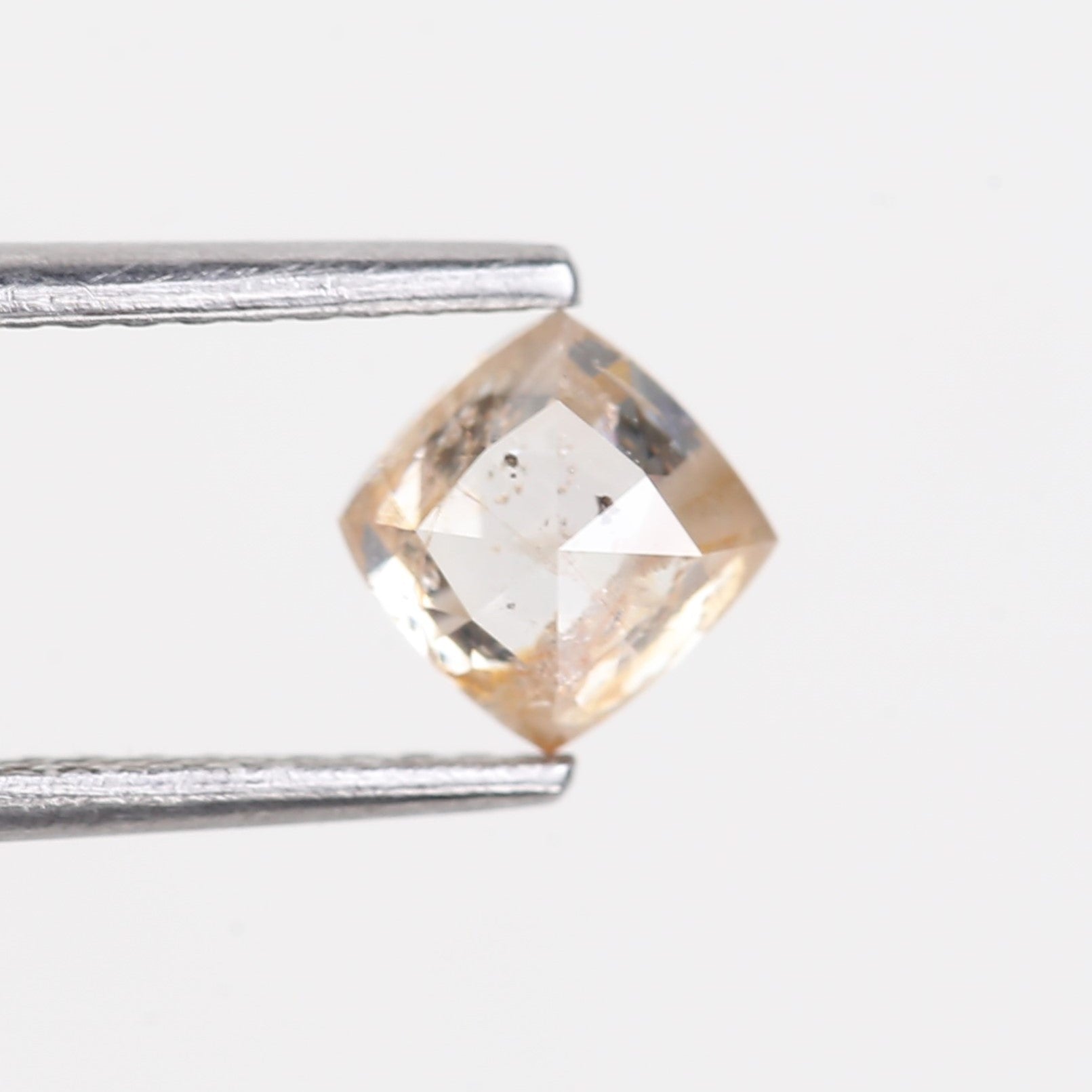 0.81 Carat Natural Cushion Double Cut Salt and Pepper Diamond 5 MM