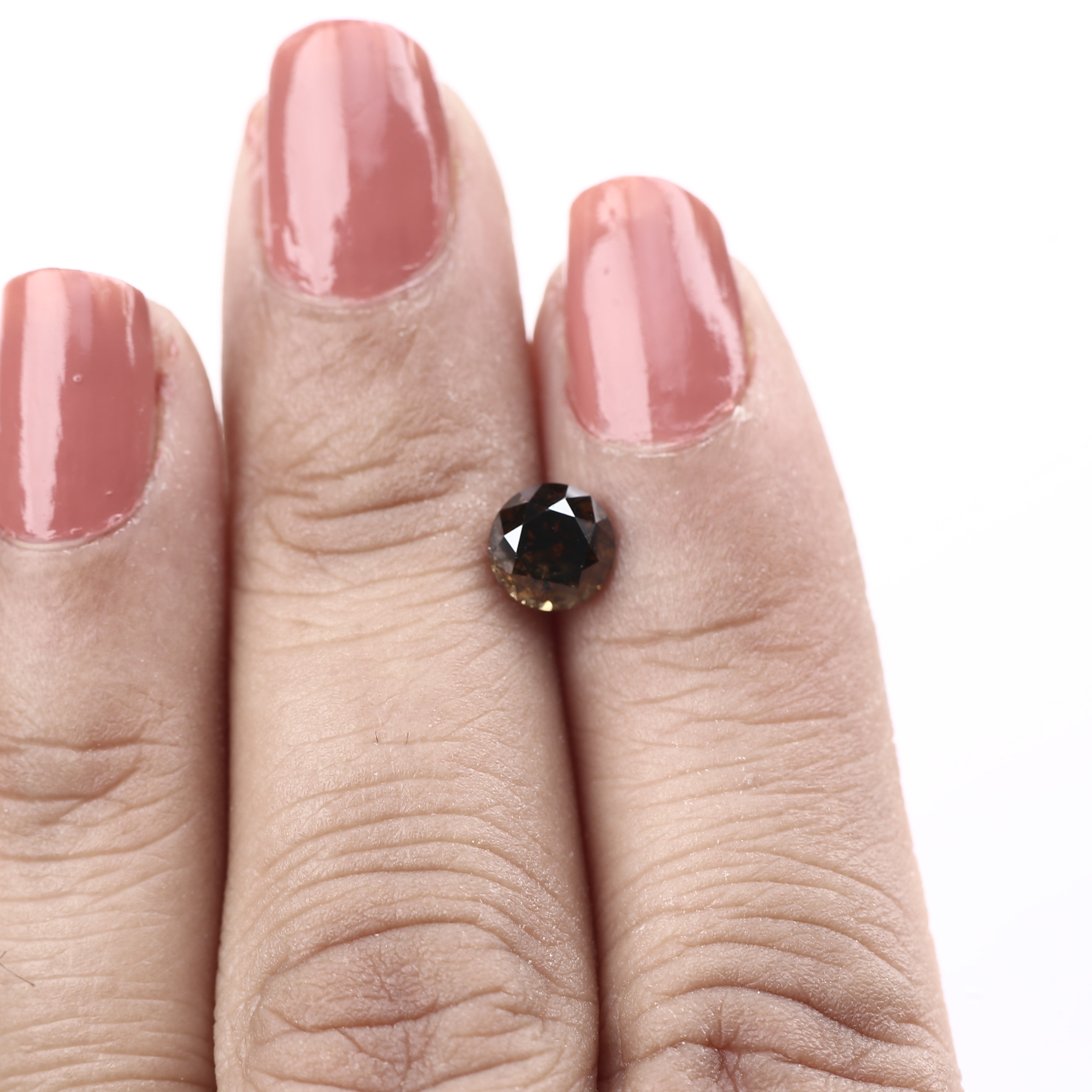0.99ct Fancy Natural Brown Round Diamond 5.8 MM