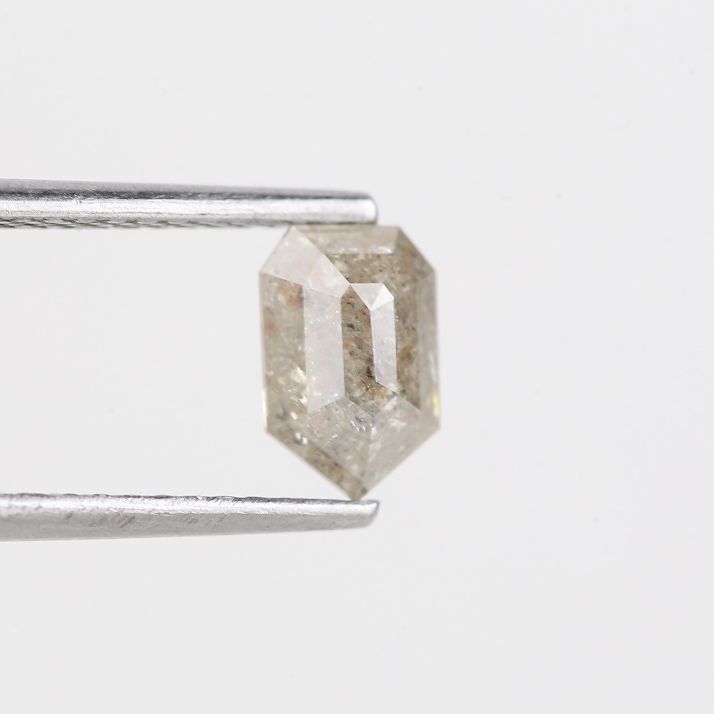 0.86 Carat Bullet Cut Diamond Salt And Pepper Natural Diamond 6.91 MM