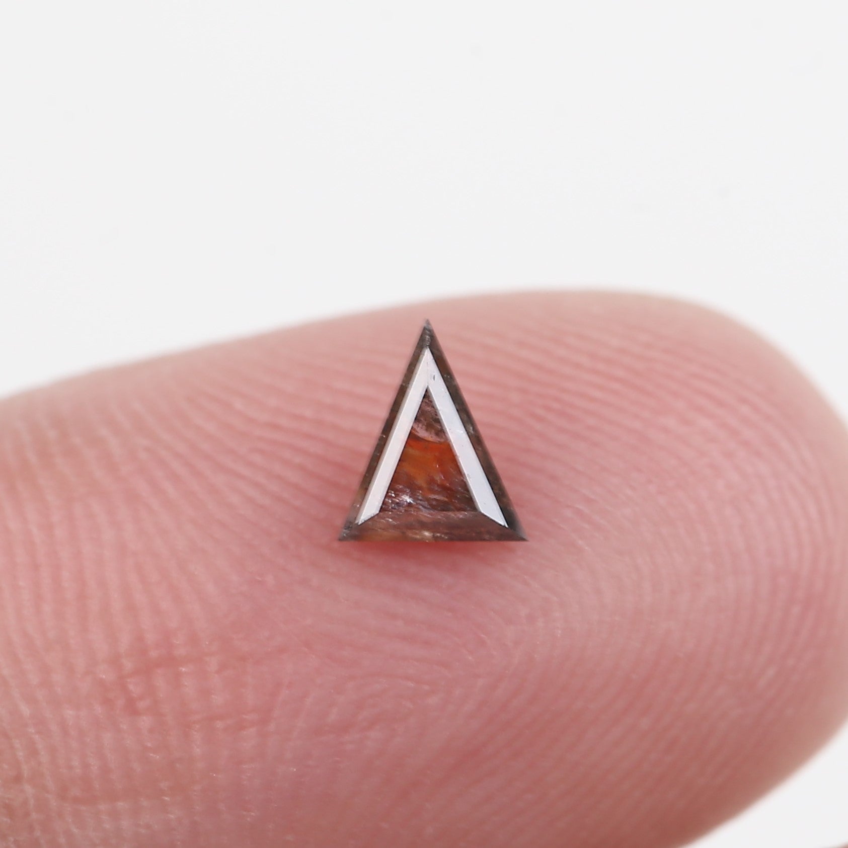 0.25 Carat Triangle Salt And Pepper Diamond Natural Loose Diamond 5.05 MM