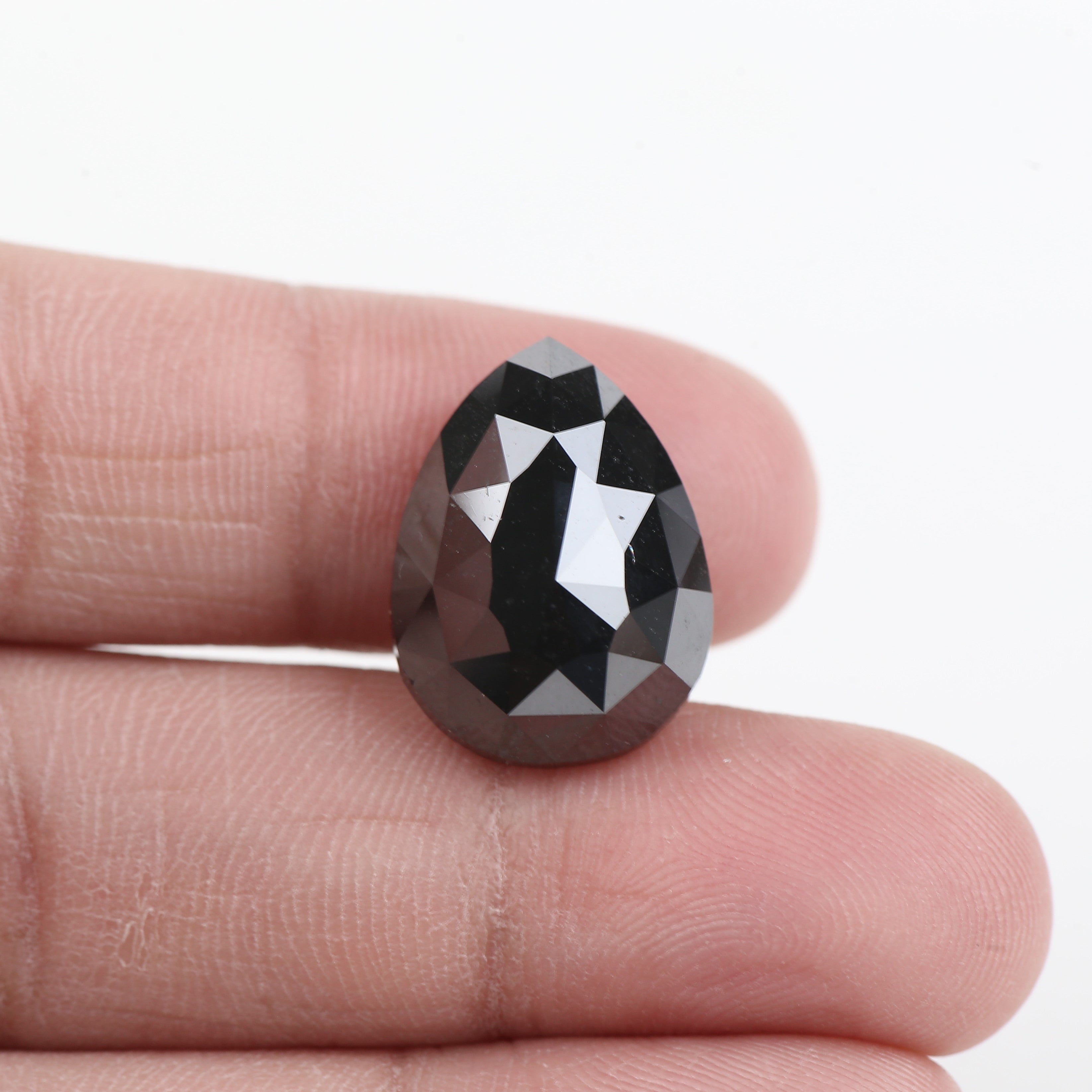 16 Carat Pear Black Diamond Natural Loose Diamond 17.82 MM