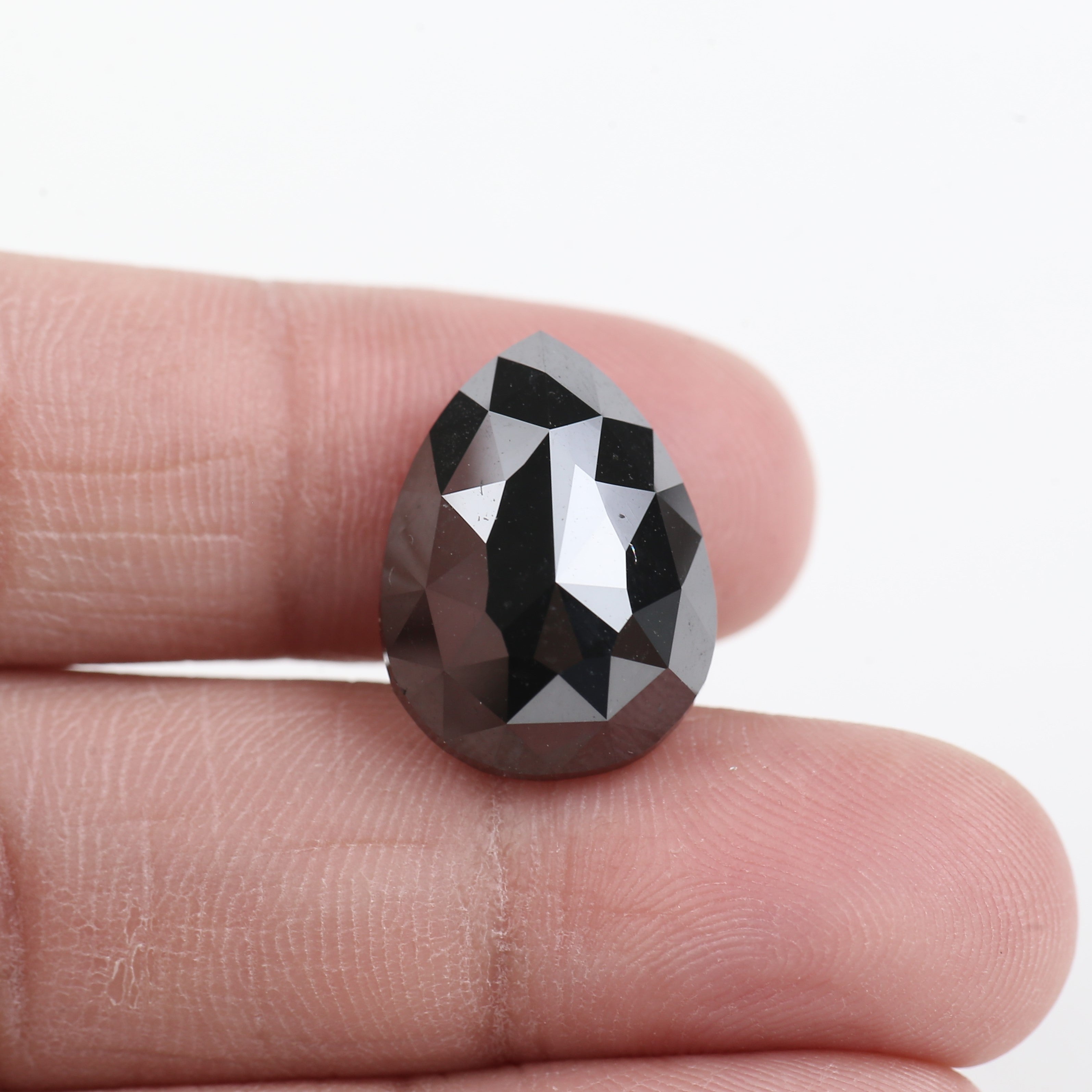 16 Carat Pear Black Diamond Natural Loose Diamond 17.82 MM
