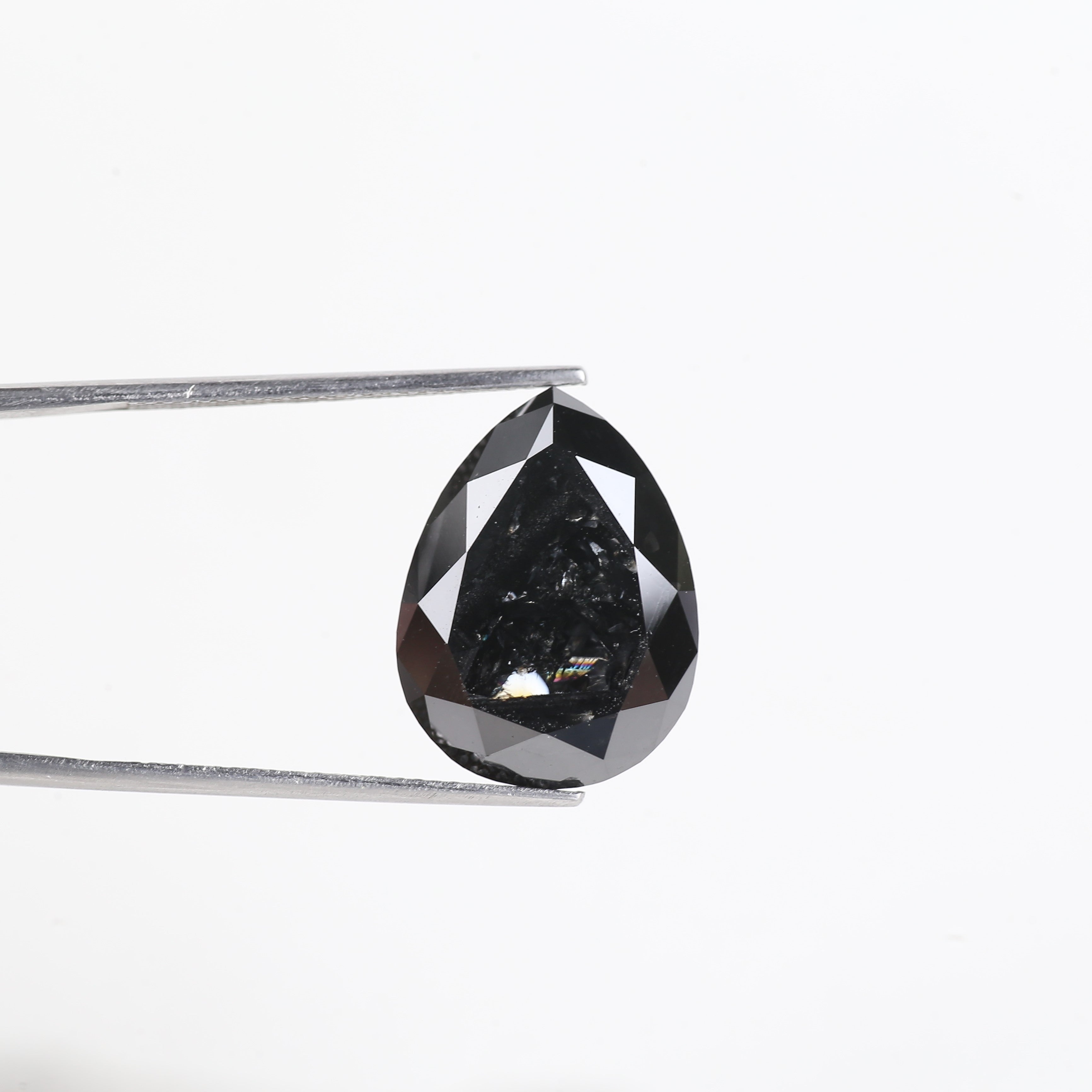 16 Carat Pear Black Diamond Natural Loose Diamond 17.82 MM