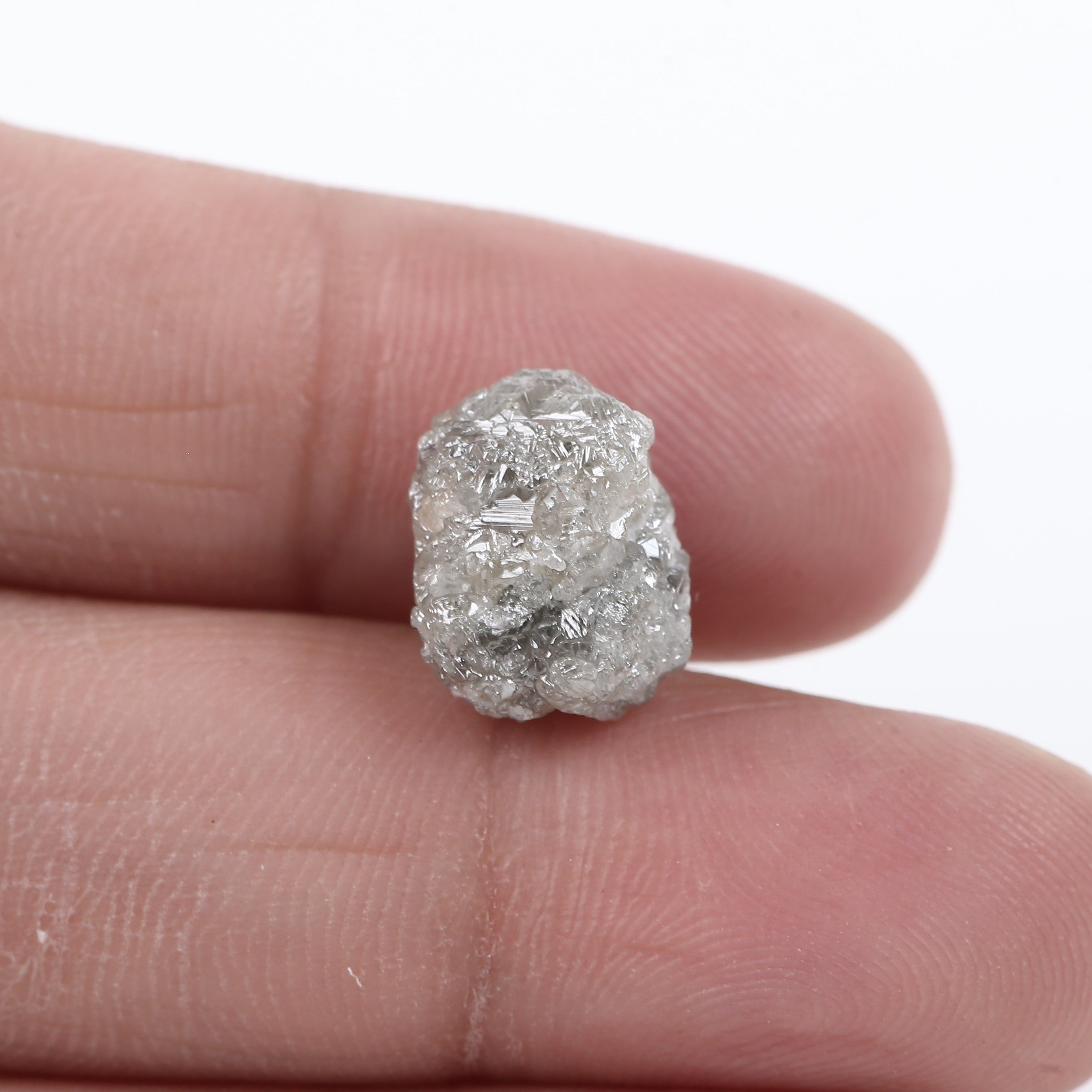 7.32 Carat Natural Rough Crystal Diamond Earth Mined Uncut Diamond 12.38 MM