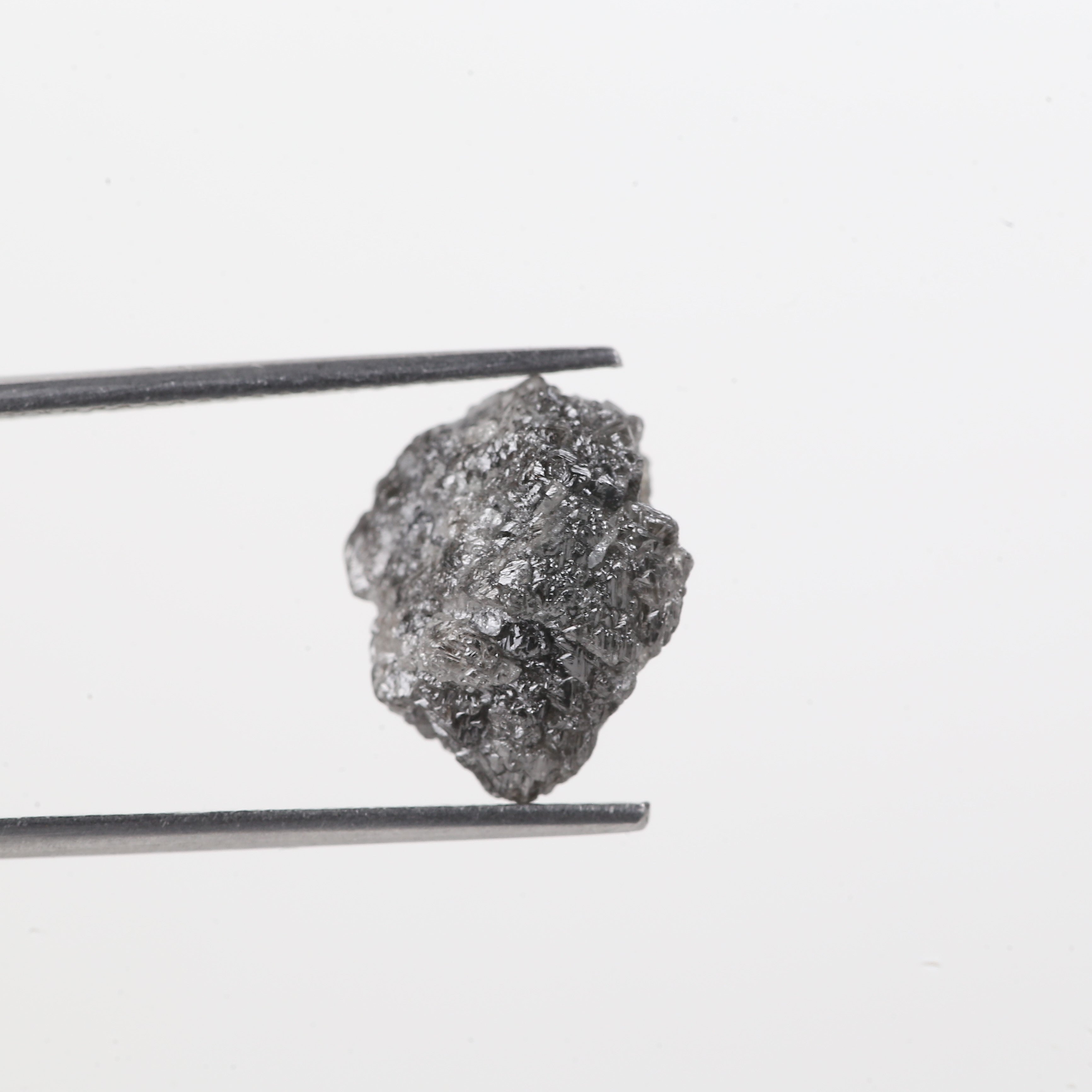 6.18 Carat Natural Rough Diamond Gray Diamond Uncut Rustic Diamond 12.27 MM