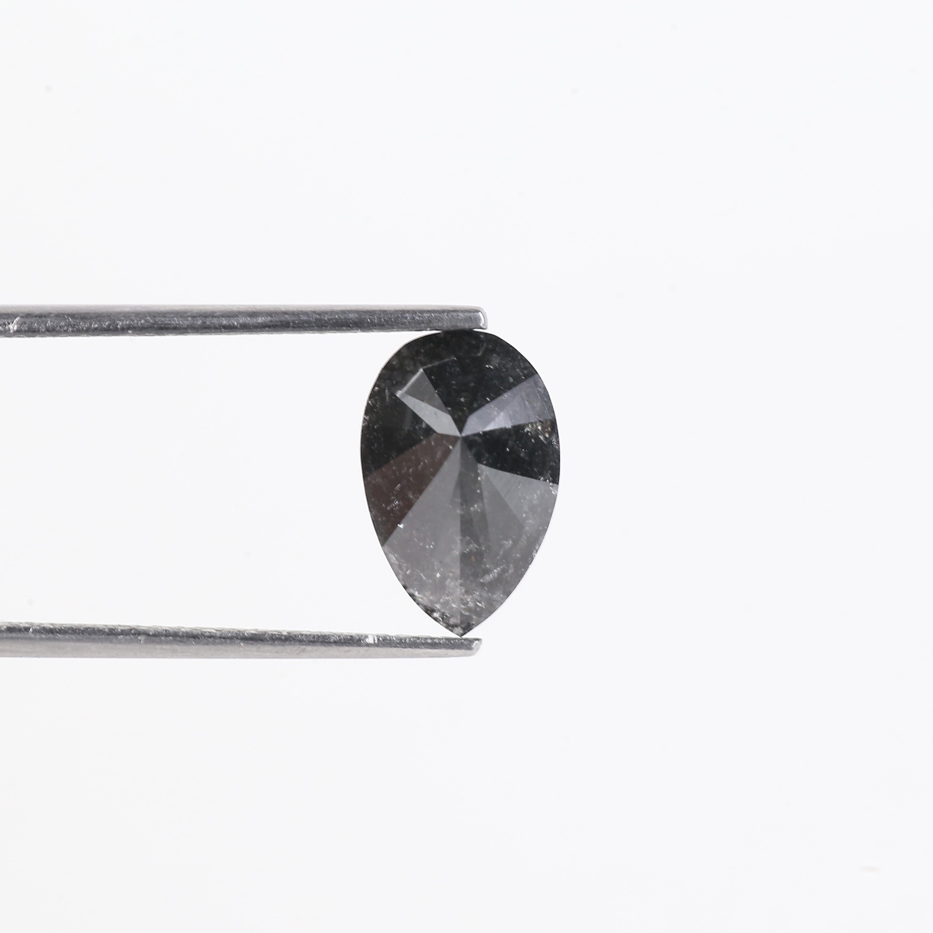 3.28 Carat Salt And Pepper Pear Cut Natural Loose Diamond 11.51 MM