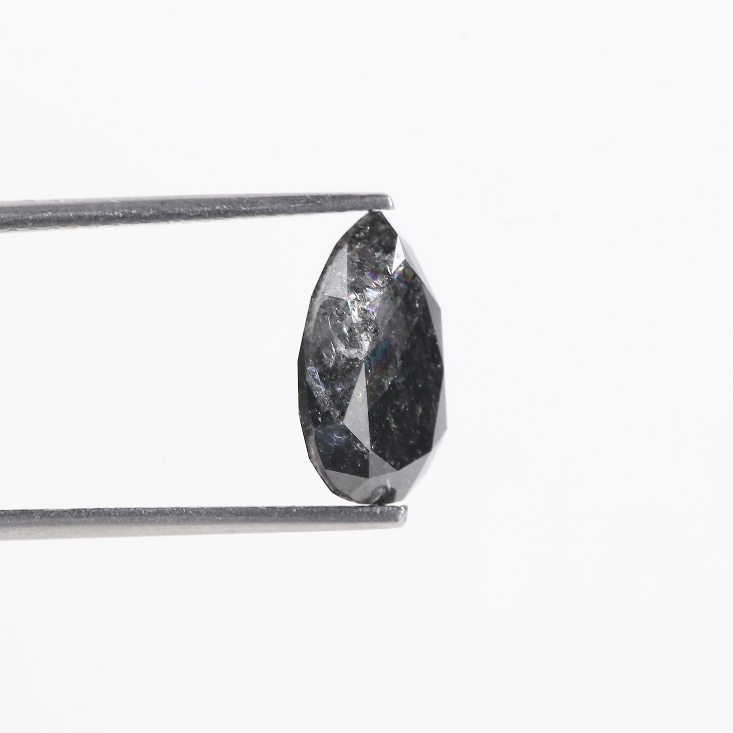 3.28 Carat Salt And Pepper Pear Cut Natural Loose Diamond 11.51 MM