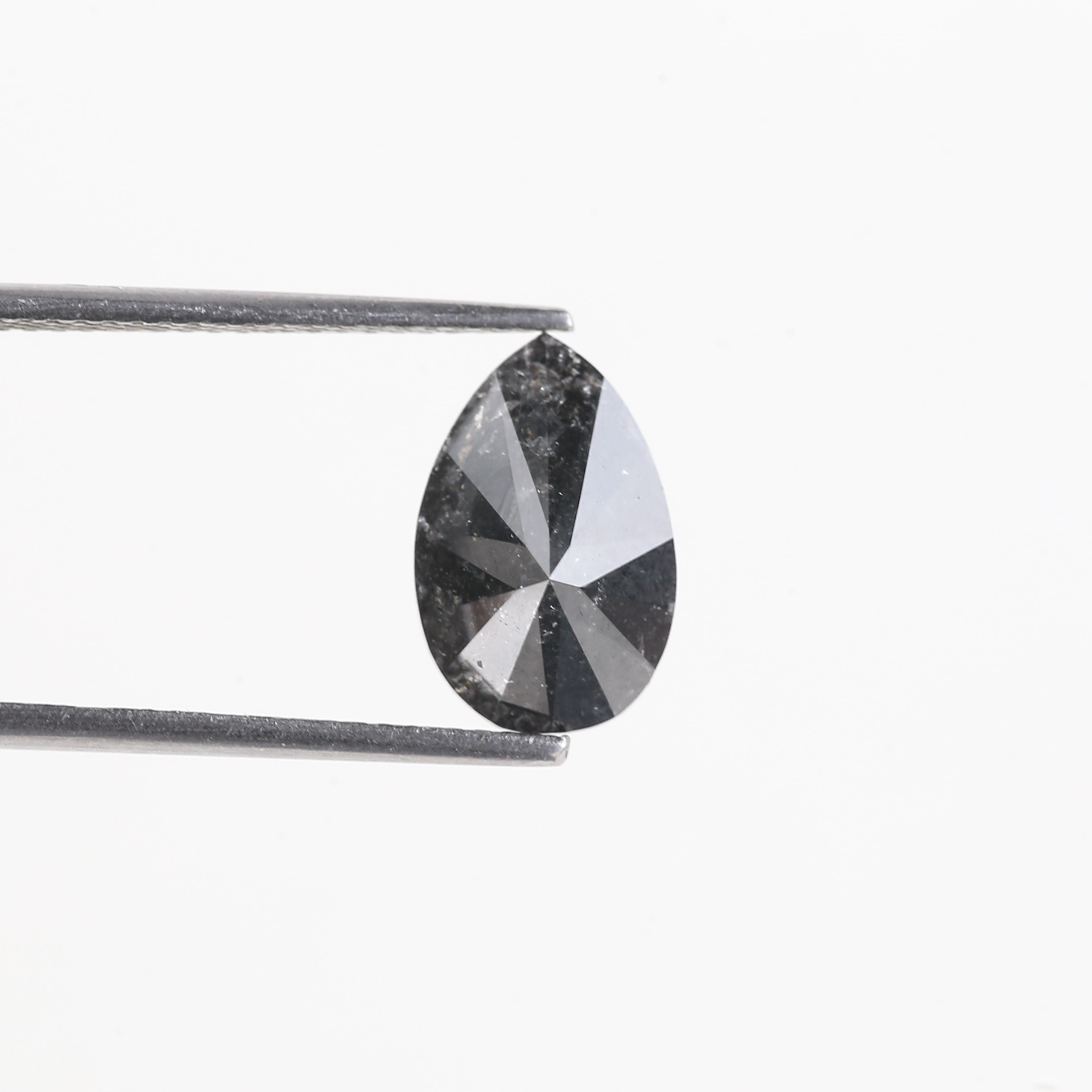 3.28 Carat Salt And Pepper Pear Cut Natural Loose Diamond 11.51 MM