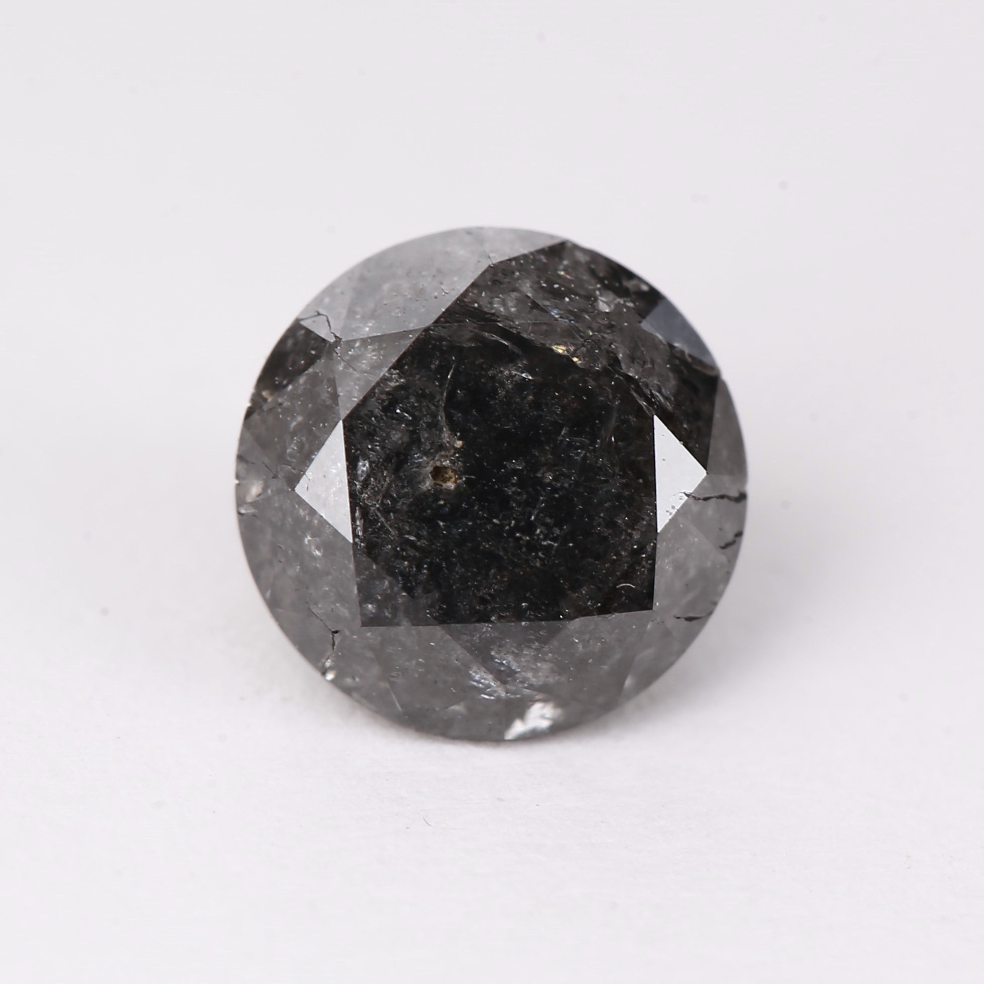 1 Ct Fancy Black Round Salt & Pepper Diamond 6 MM