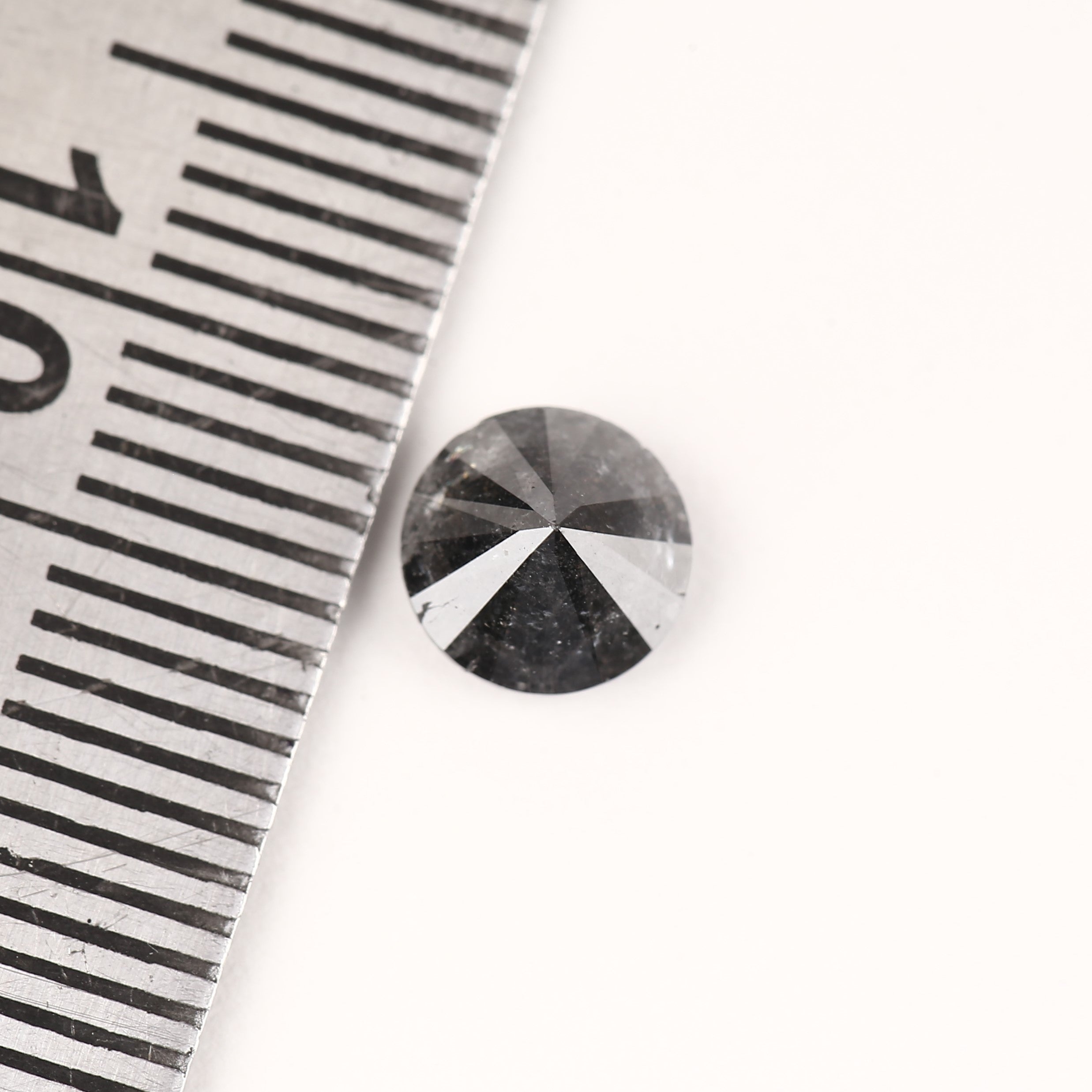 1 Ct Fancy Black Round Salt & Pepper Diamond 6 MM