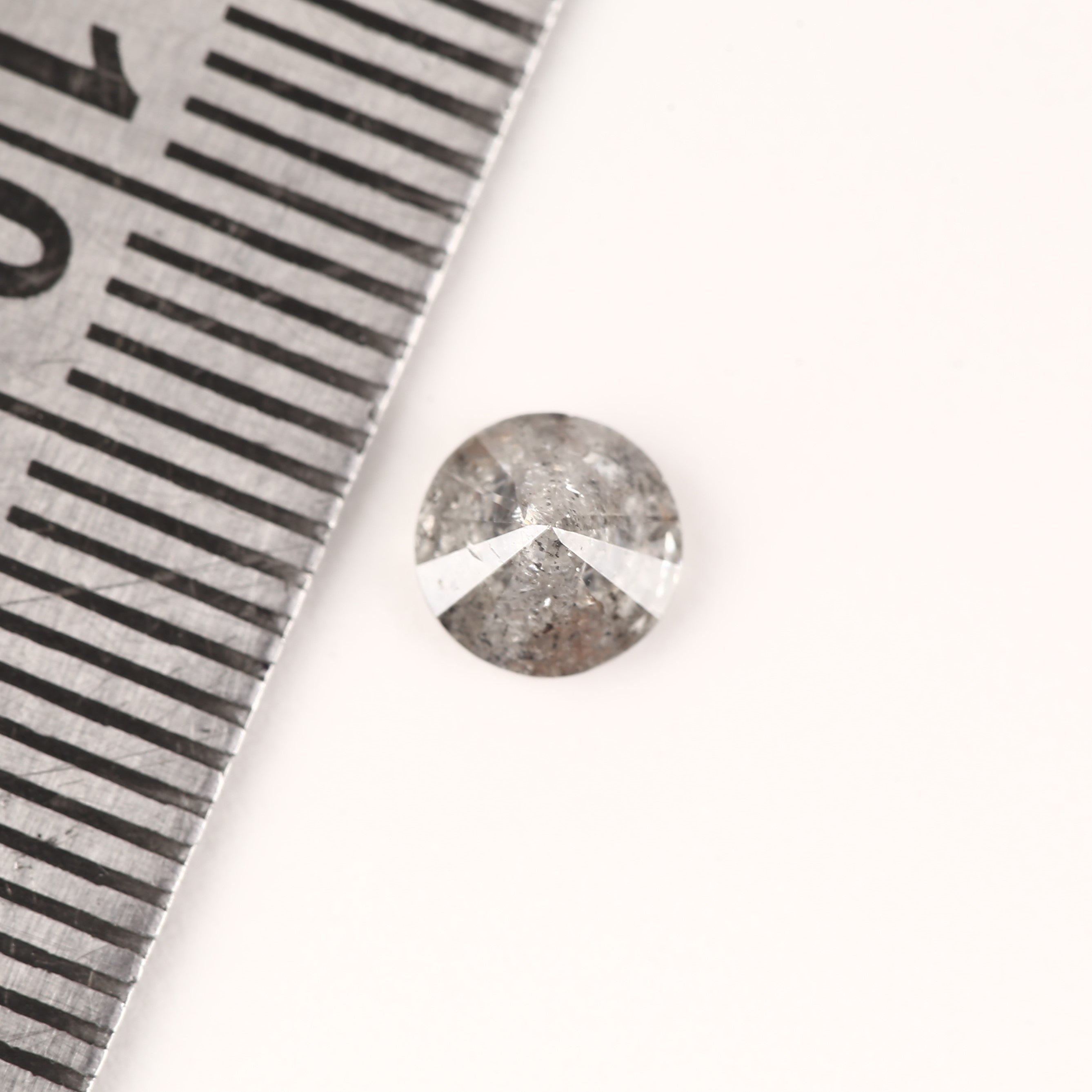 0.70ct Round Salt and Pepper Diamond Natural Gray for Unique Rings