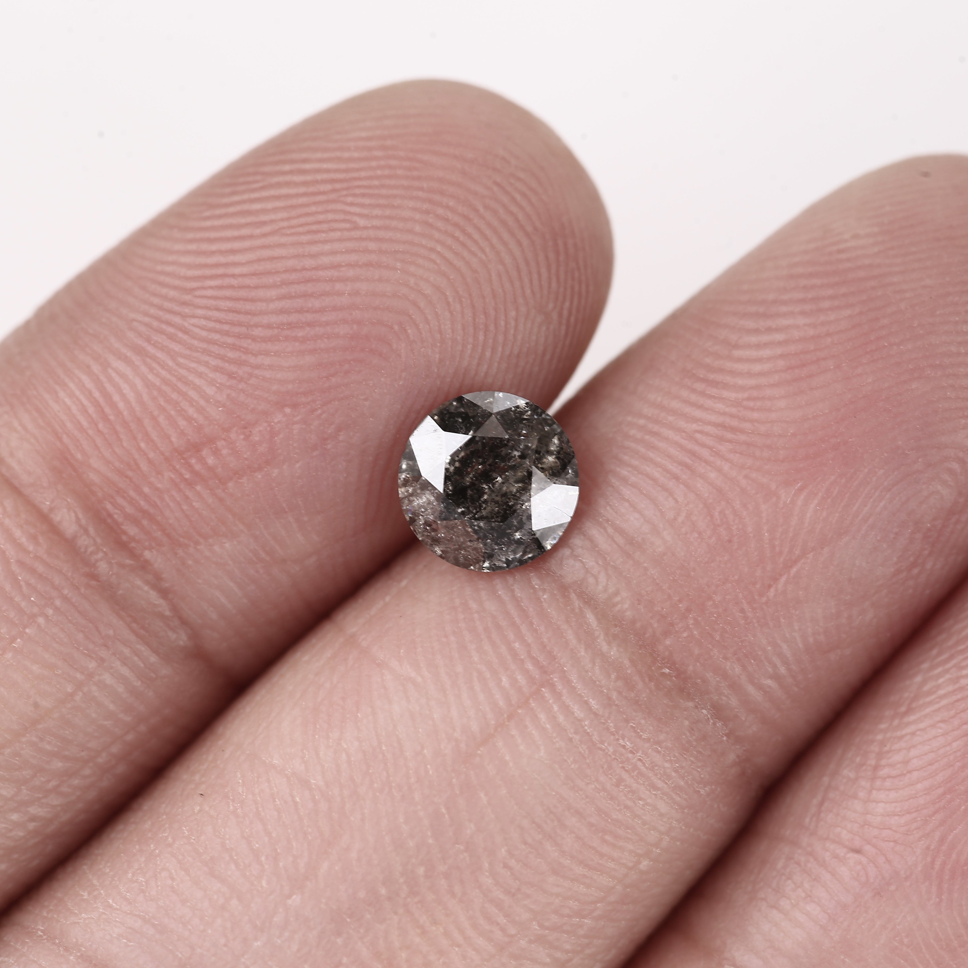 0.94ct Celestial Black Natural Loose Diamond 6.3 MM