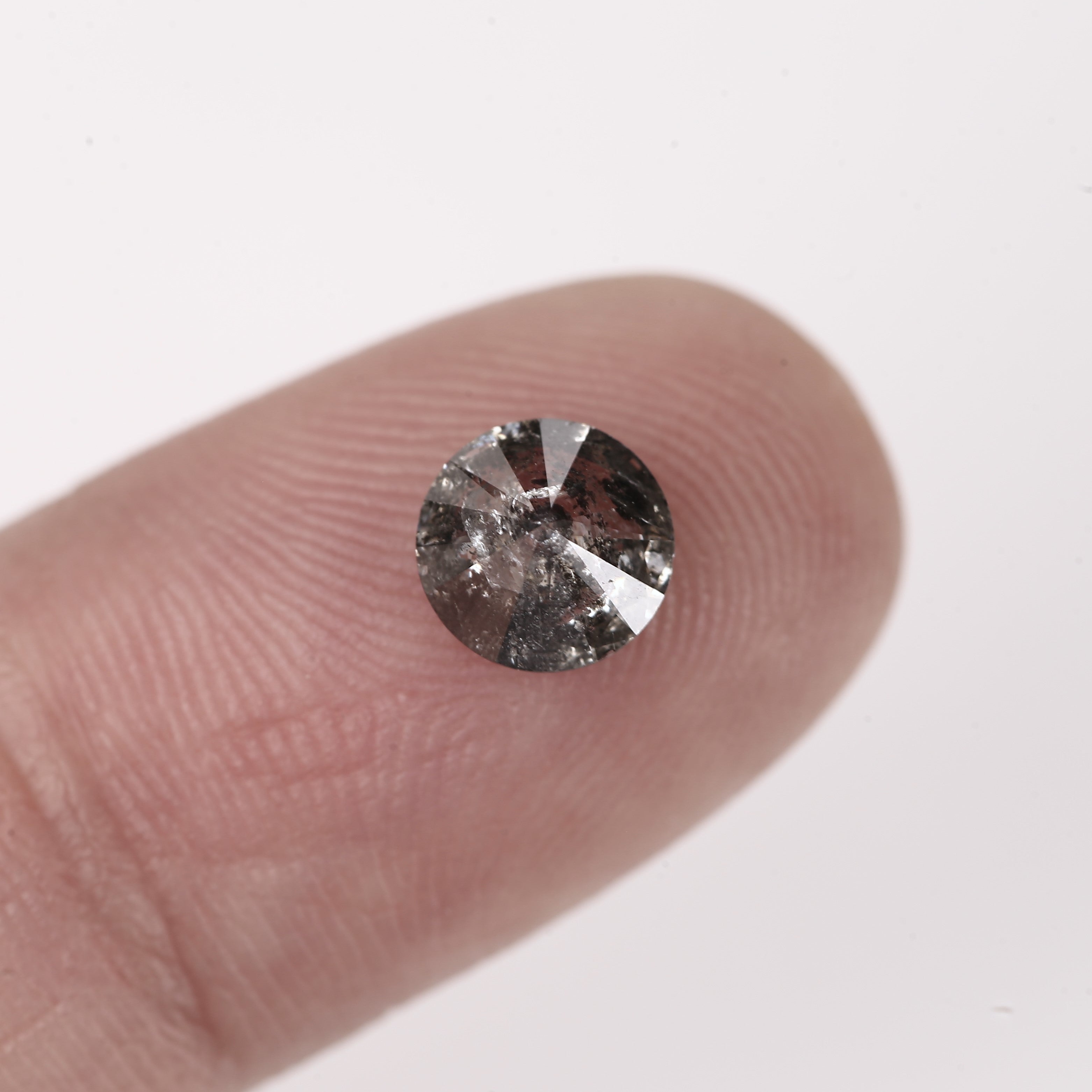 0.94ct Celestial Black Natural Loose Diamond 6.3 MM