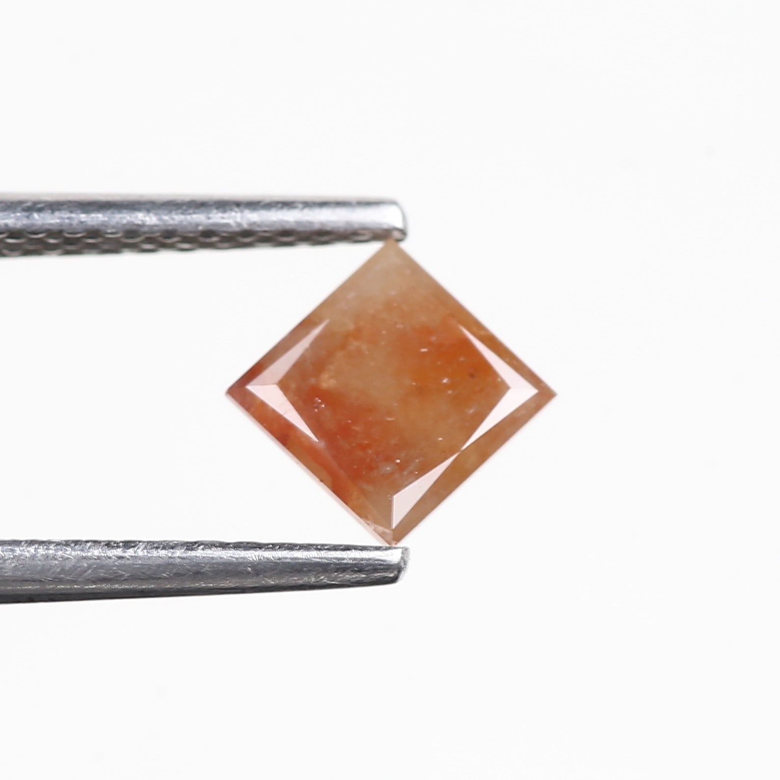 0.75 Carat Natural Orange Princess Salt Pepper Diamond 4.9 MM